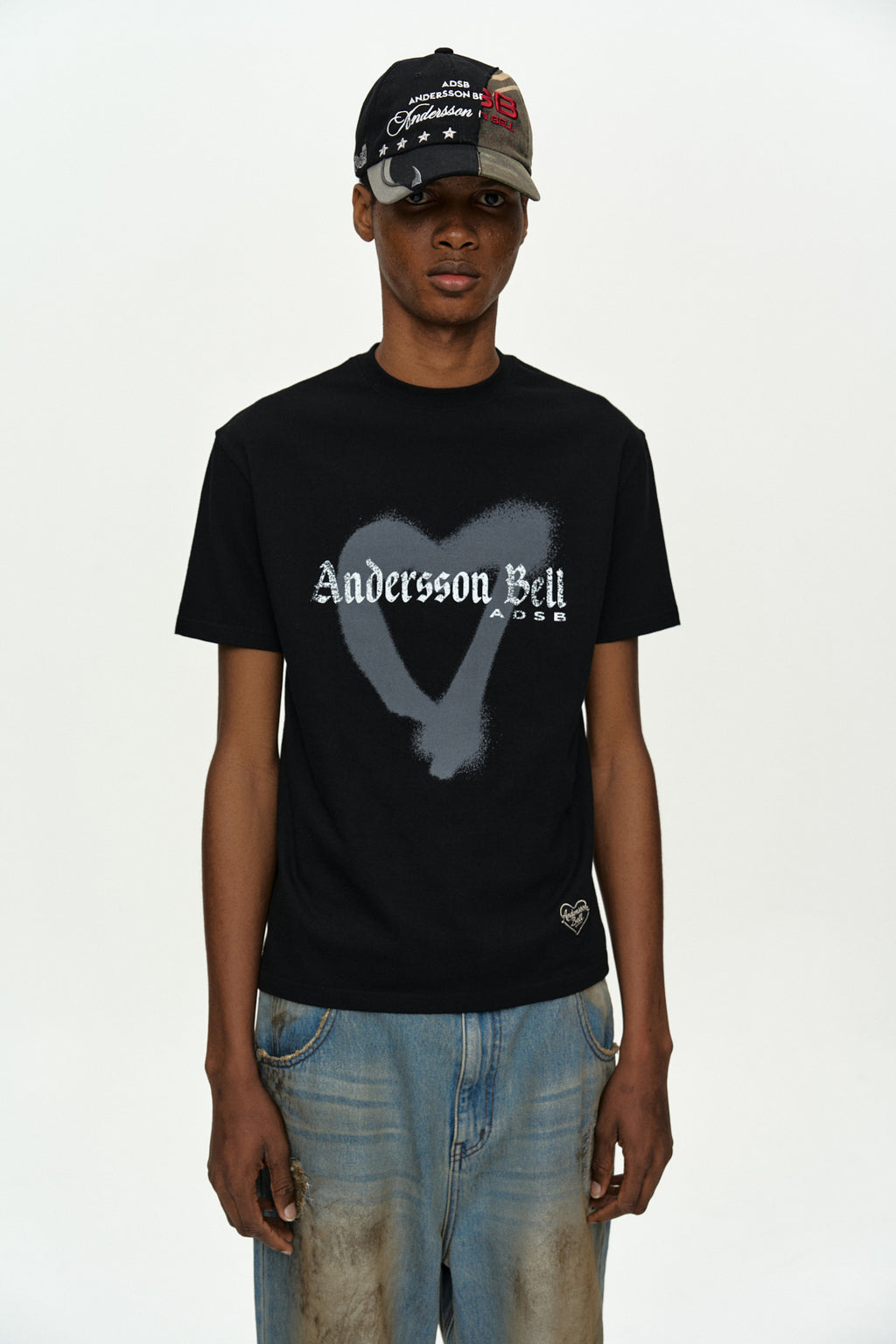 Andersson Bell - (essential) Unisex Heart T-Shirt (Black) product image 5 | TRAB K-Fashion Australia