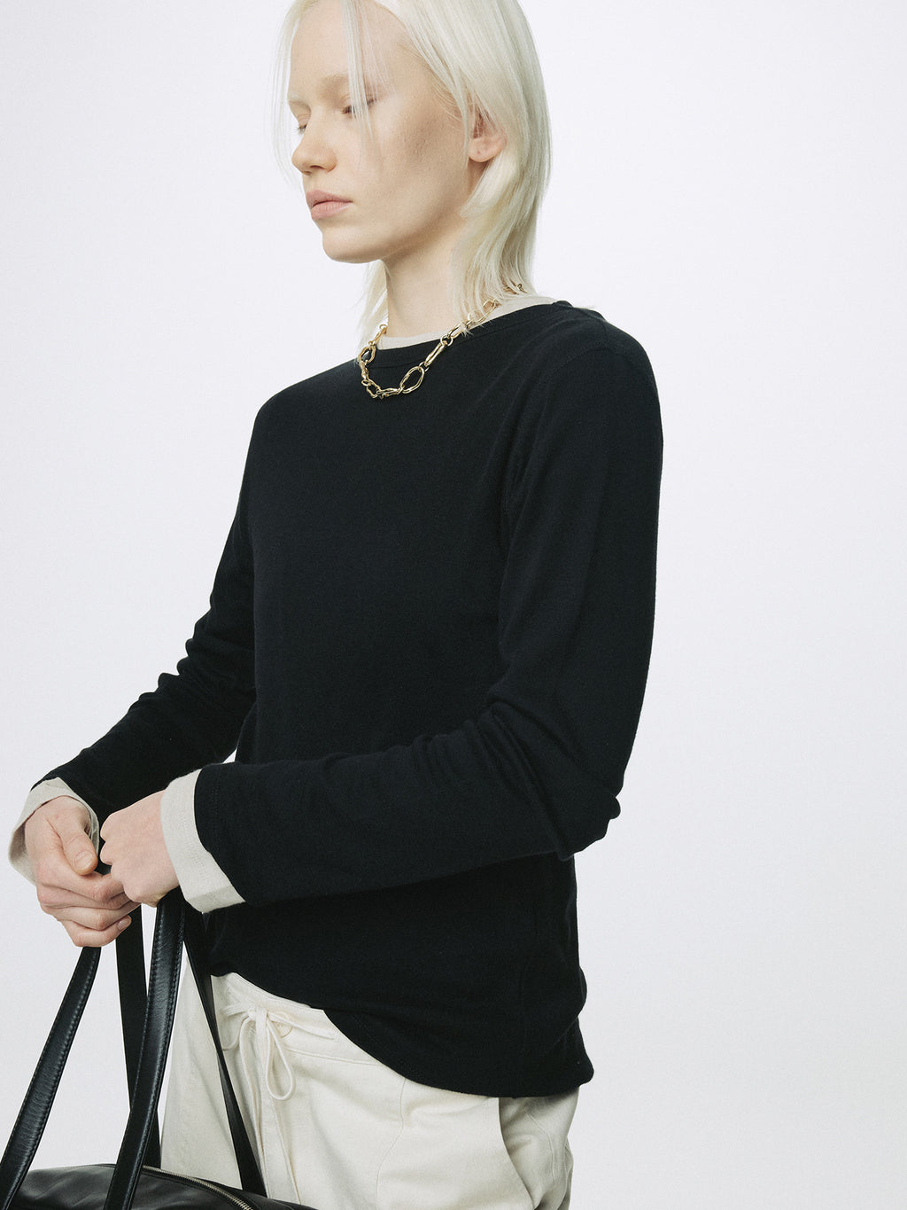 Tonywack - Cotton Cashmere Essential Top (Black) product image 5 | TRAB K-Fashion Australia