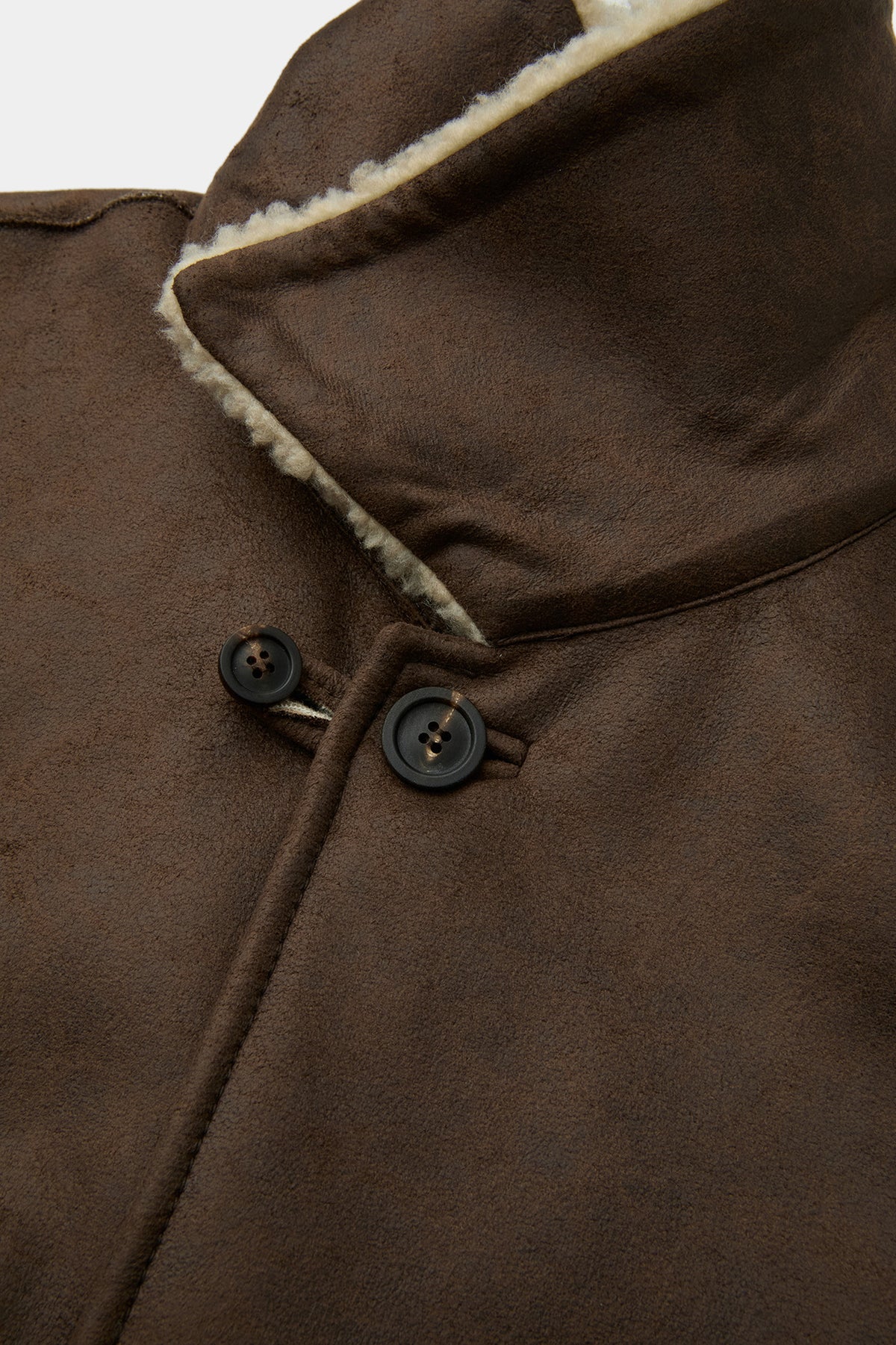 Coor - Linking Binding Fake Shearling Half Coat (Brown) product image 6 | TRAB K-Fashion Australia