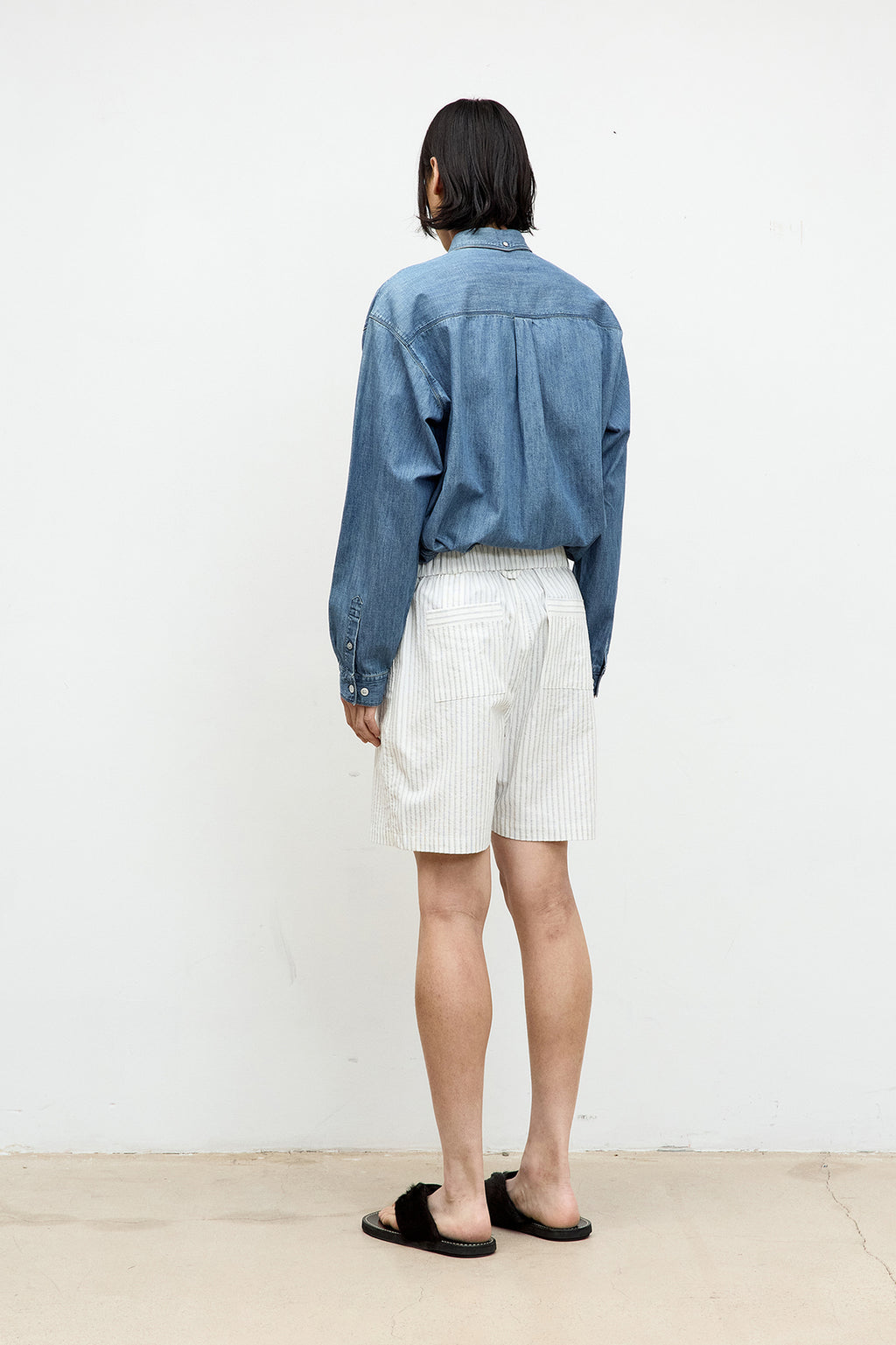 Coor - Buttondown Light Denim Shirt (Washed Black) product image 4 | TRAB K-Fashion Australia