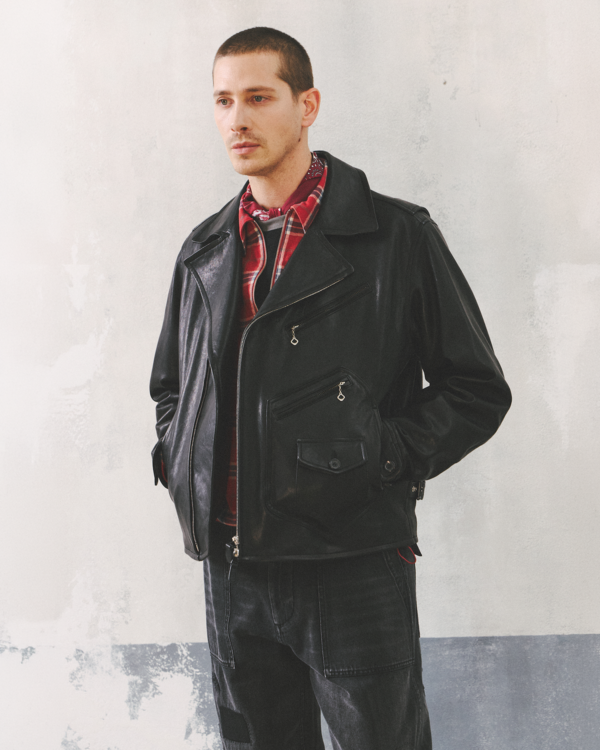 Eastlogue - Wayward Leather Rider Jacket (Black) product image 2 | TRAB K-Fashion Australia