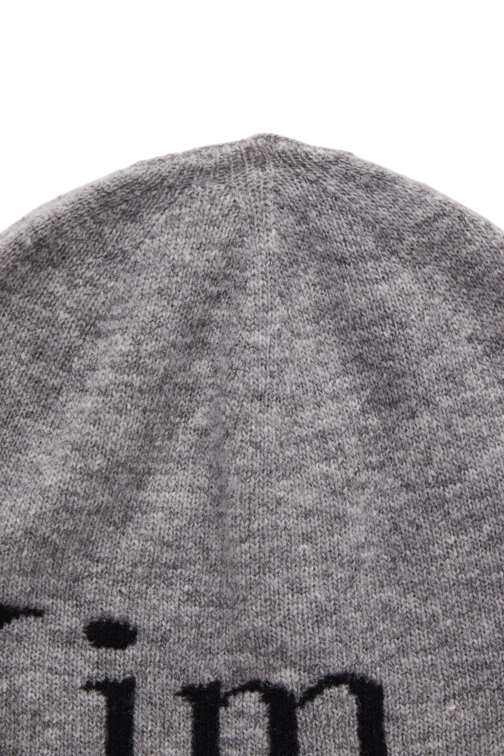 Matin Kim - Logo Jacquard Short Beanie (Grey) product image 3 | TRAB K-Fashion Australia