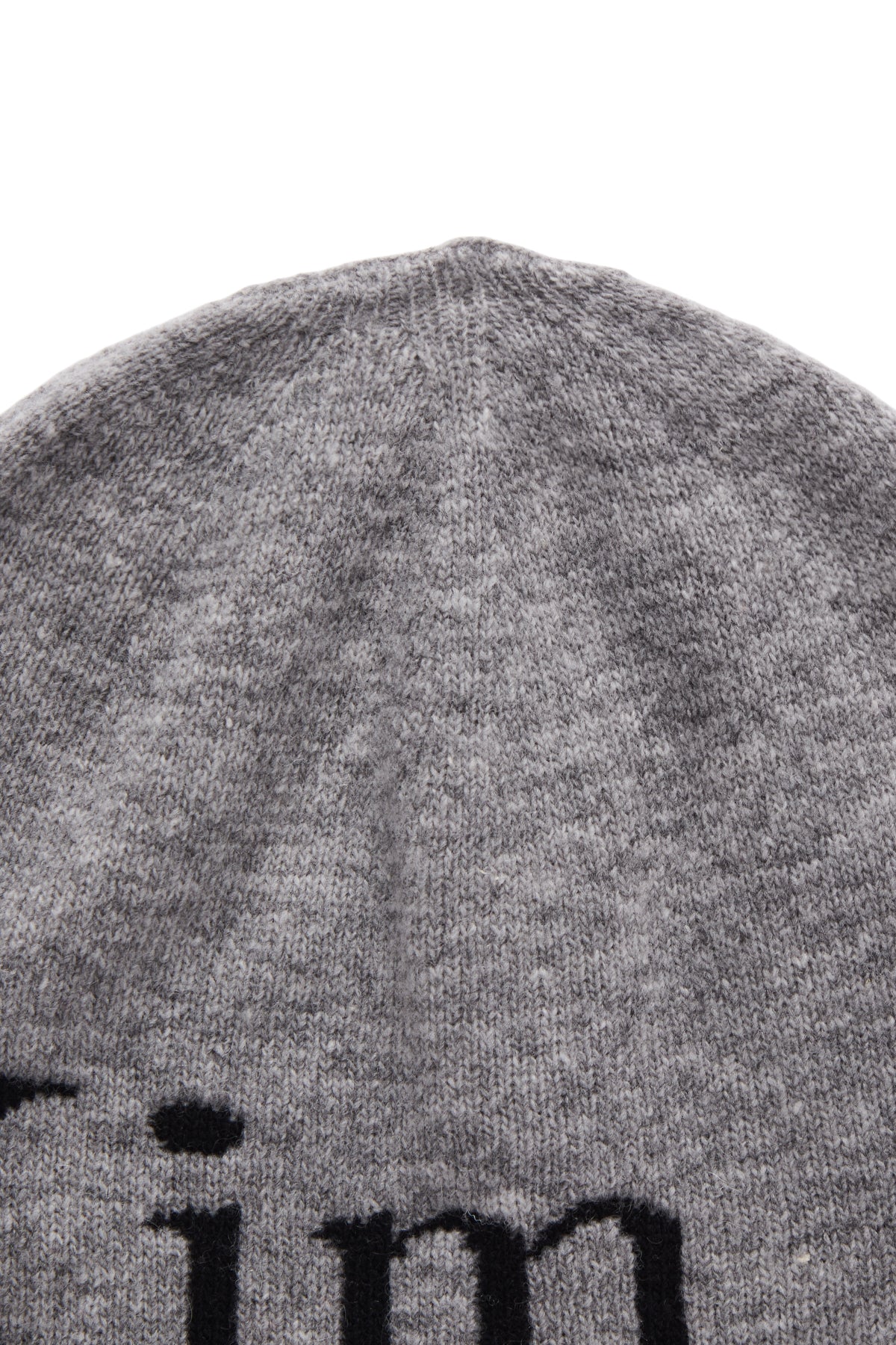 Matin Kim - Logo Jacquard Short Beanie (Grey) product image 3 | TRAB K-Fashion Australia