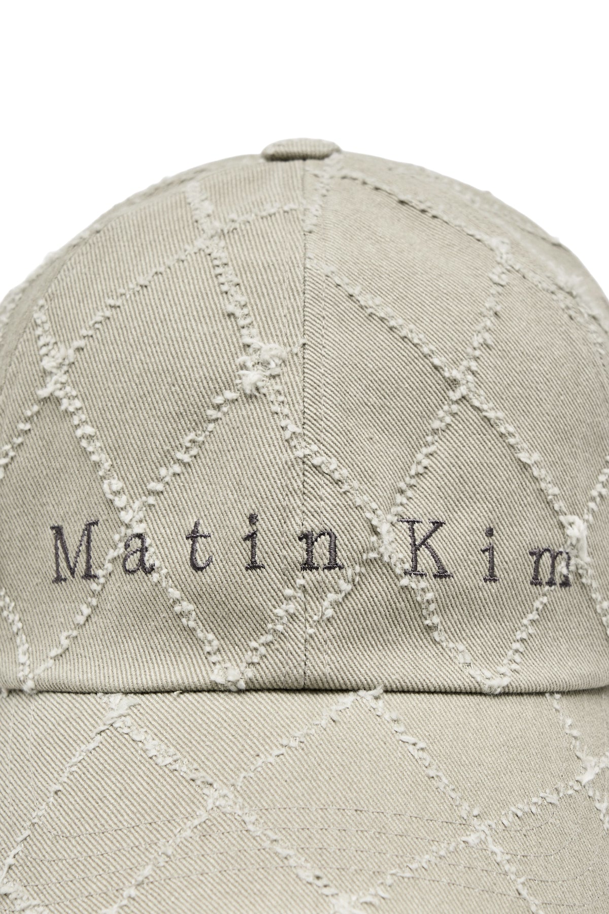 Matin Kim - Matin Typo Quilted Ball Cap (Light Khaki) product image 4 | TRAB K-Fashion Australia