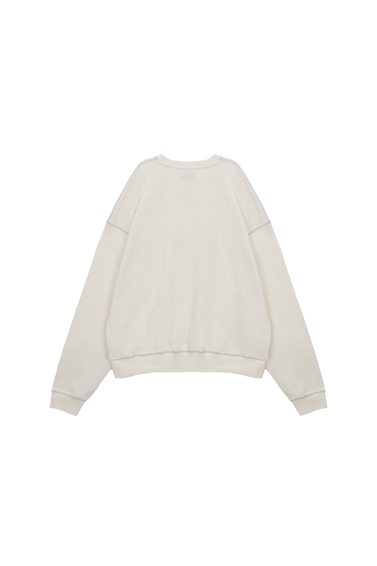 Matin Kim - Stitch Label Sweatshirt (Ivory) product image 2 | TRAB K-Fashion Australia