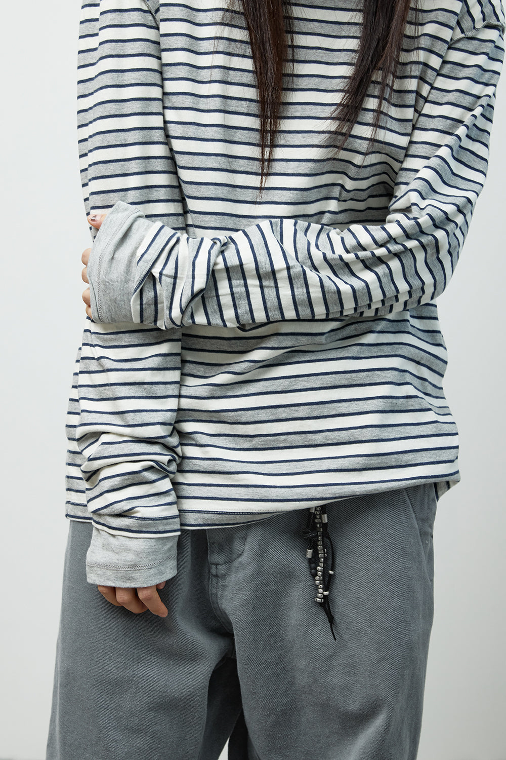 Hatchingroom - Two Face Stripe Tee (M.Grey) product image 11 | TRAB K-Fashion Australia