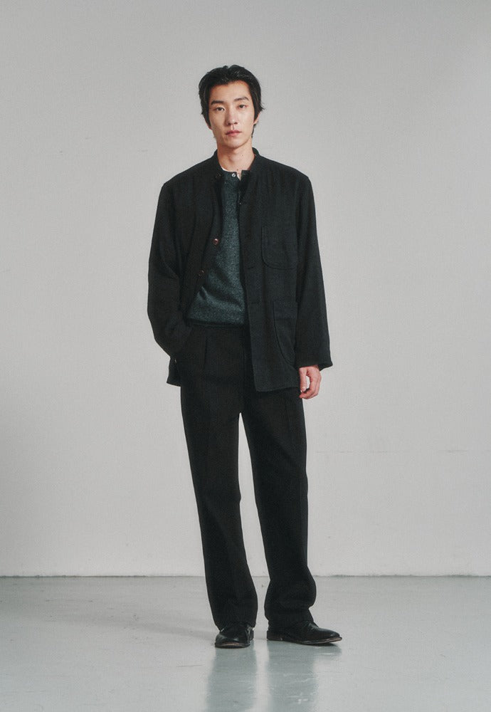 Art if acts - Silk French Forestiere Jacket (Black) product image 1 | TRAB K-Fashion Australia