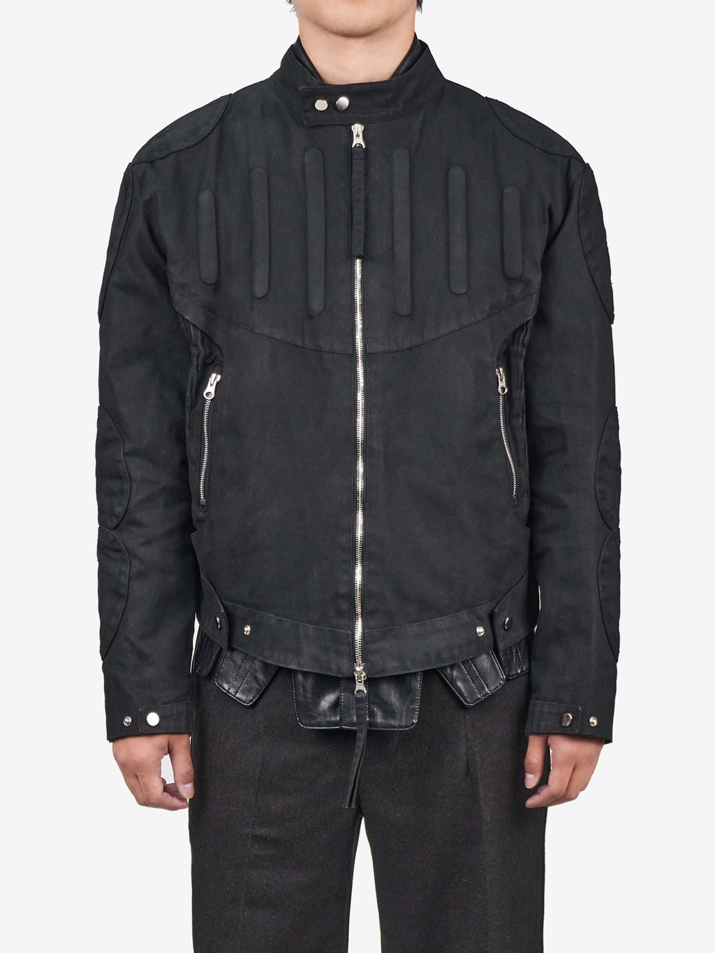 Juntae Kim - Waxed Embossing Biker Jacket product image 1 | TRAB K-Fashion Australia