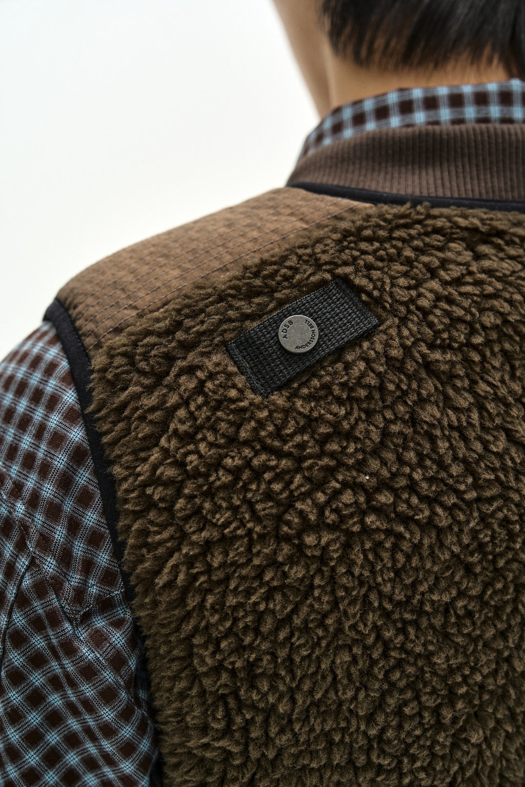 Andersson Bell - Sorano Patchwork Fleece Vest (Taupe) product image 7 | TRAB K-Fashion Australia