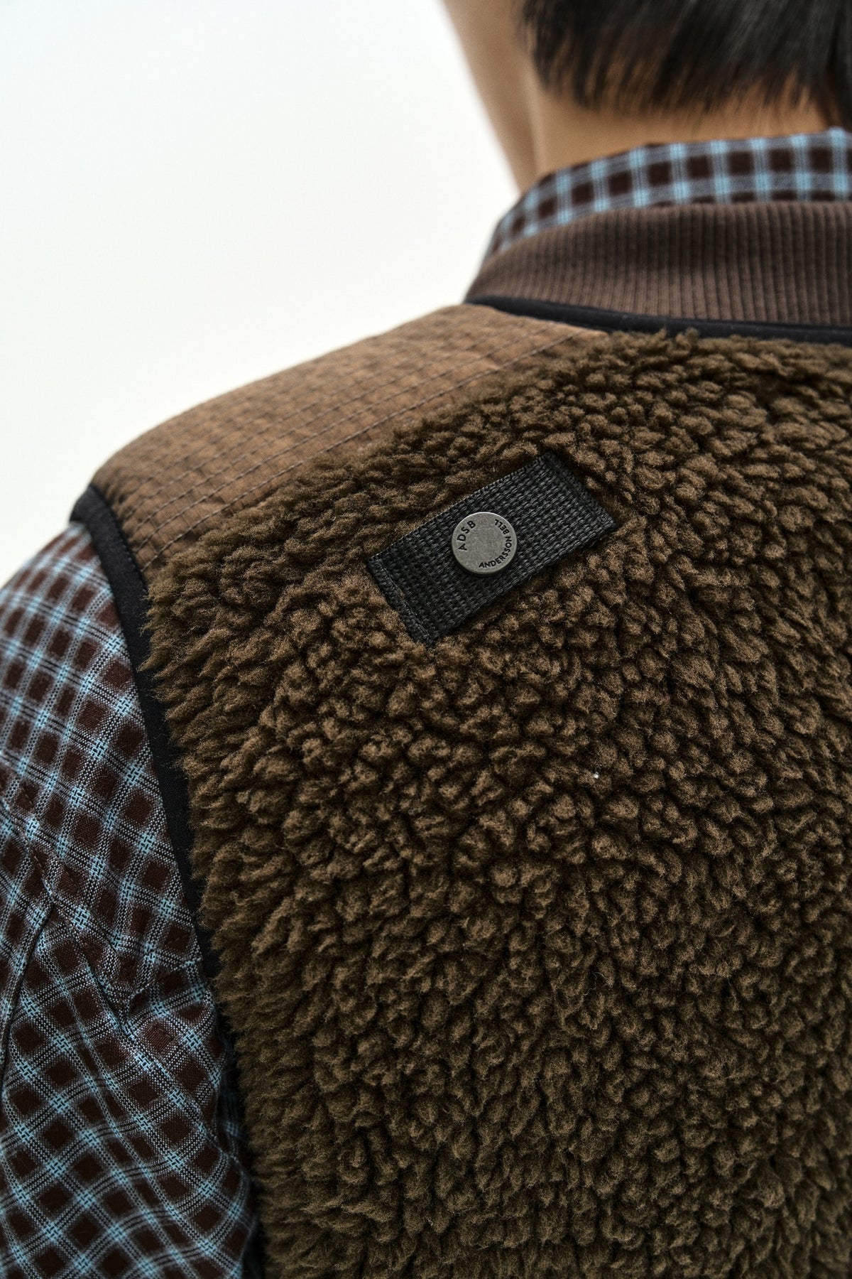 Andersson Bell - Sorano Patchwork Fleece Vest (Taupe) product image 7 | TRAB K-Fashion Australia