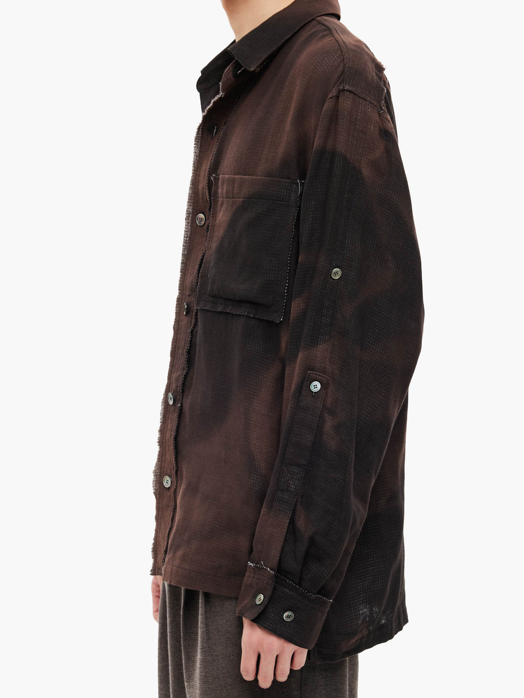 Jiyong Kim - Sun-Bleached Strap Detailed Shirt (Black) product image 6 | TRAB K-Fashion Australia