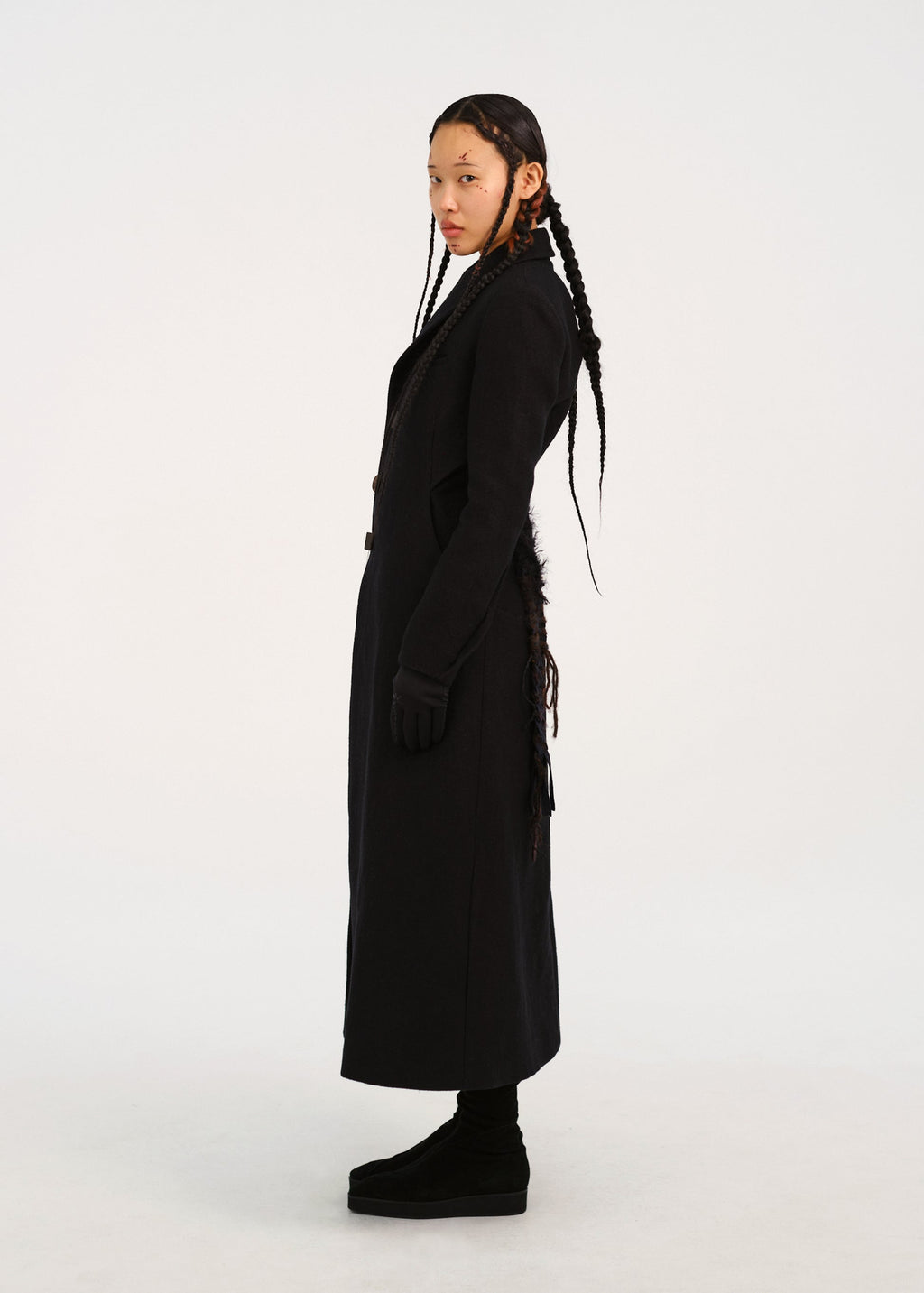 Hyein Seo - Ceramic Button Long Coat (Black) product image 2 | TRAB K-Fashion Australia