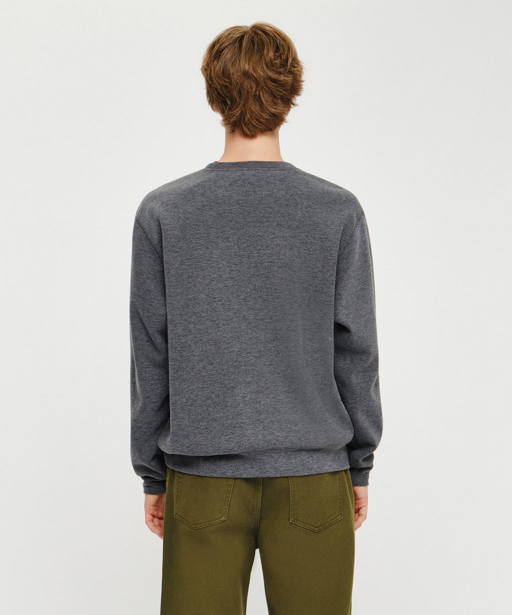 Marithe & Francois Girbaud - Drawing Logo Sakariba Sweatshirt (Heather Charcoal) product image 3 | TRAB K-Fashion Australia
