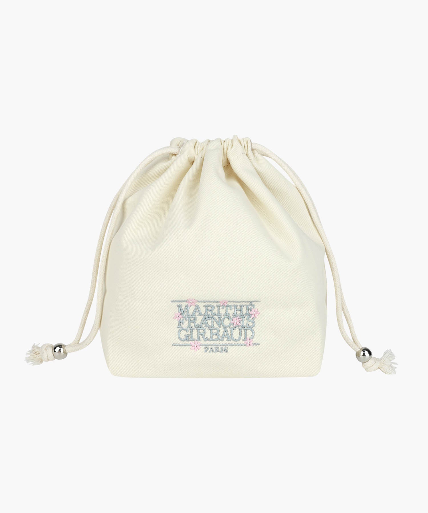 Marithe & Francois Girbaud - Flower Classic Logo String Pouch (Ivory) product image 1 | TRAB K-Fashion Australia
