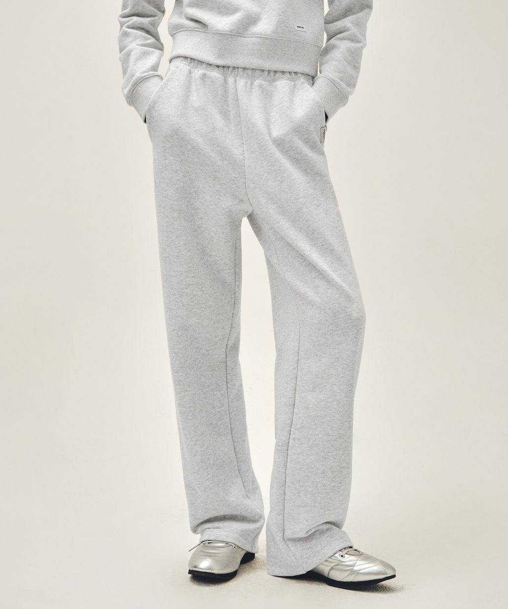 Marithe & Francois Girbaud - Basic Fold-over Sweat Pants (Light Heather Gray) product image 1 | TRAB K-Fashion Australia