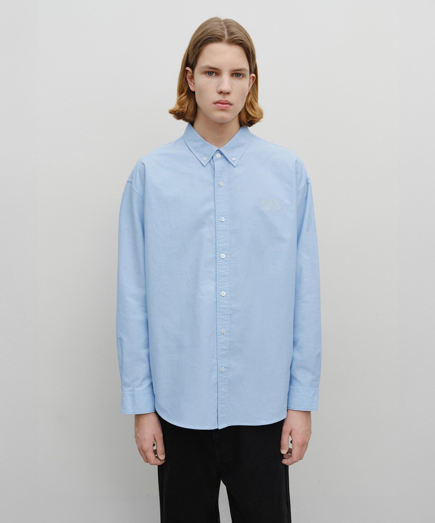 Marithe & Francois Girbaud - Oversized Oxford Shirt (Sky Blue) product image 1 | TRAB K-Fashion Australia