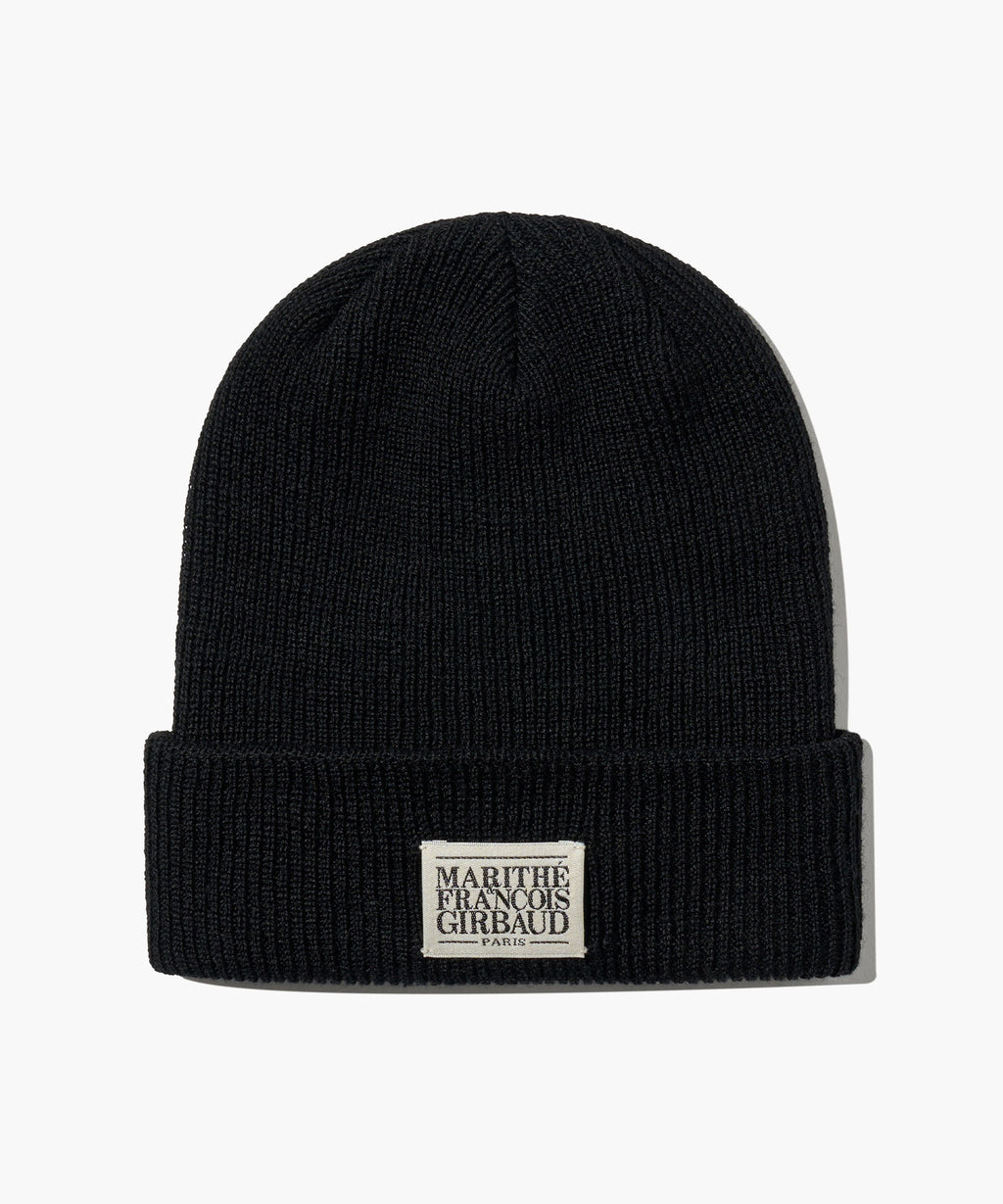 Marithe & Francois Girbaud - Classic Logo Beanie (Black) product image 1 | TRAB K-Fashion Australia