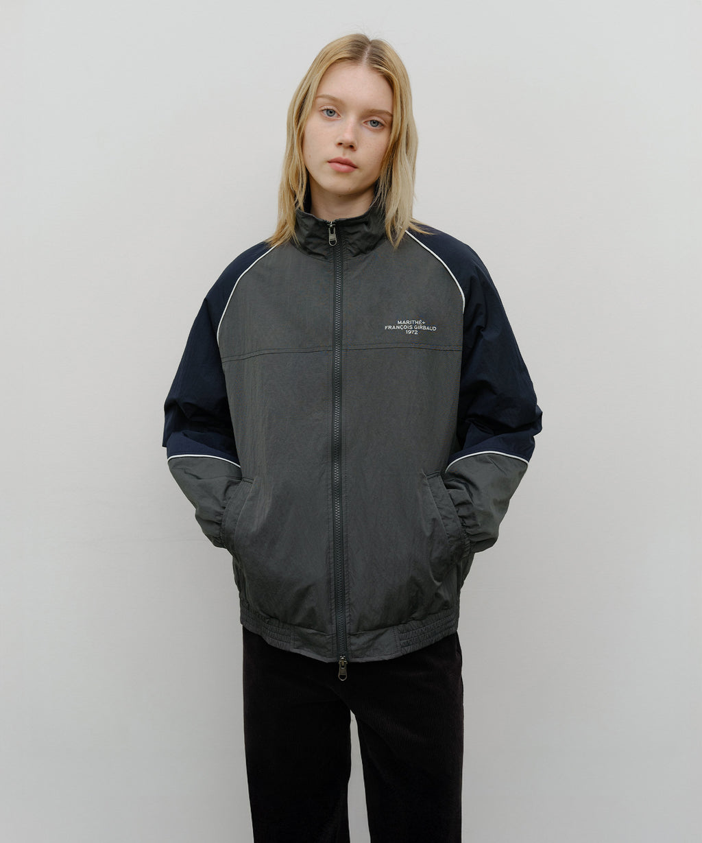 Marithe & Francois Girbaud - Color-block Highneck Windbreaker (Charcoal) product image 5 | TRAB K-Fashion Australia