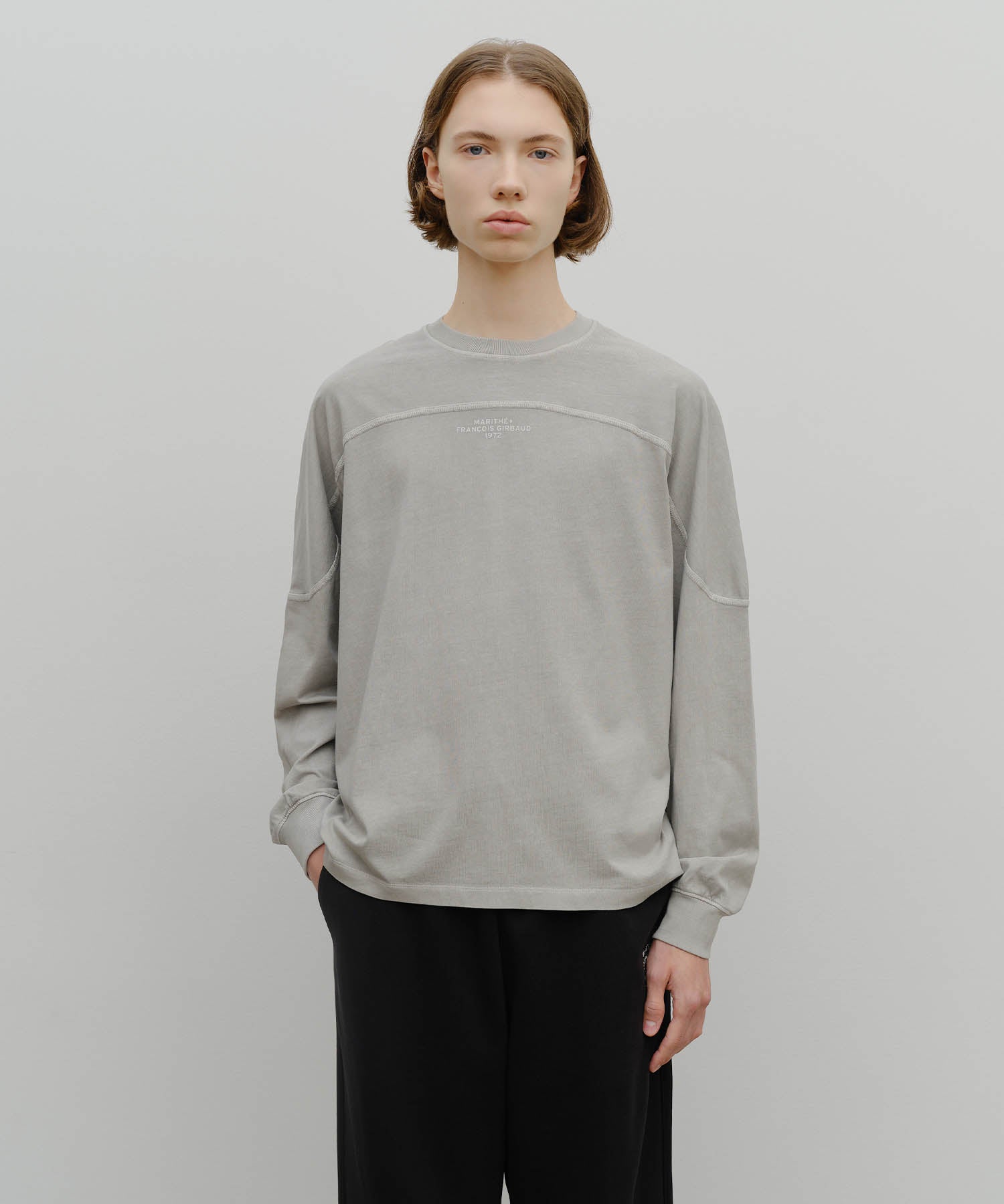 Marithe & Francois Girbaud - Incision Dyeing Long Sleeve (Gray) product image 1 | TRAB K-Fashion Australia