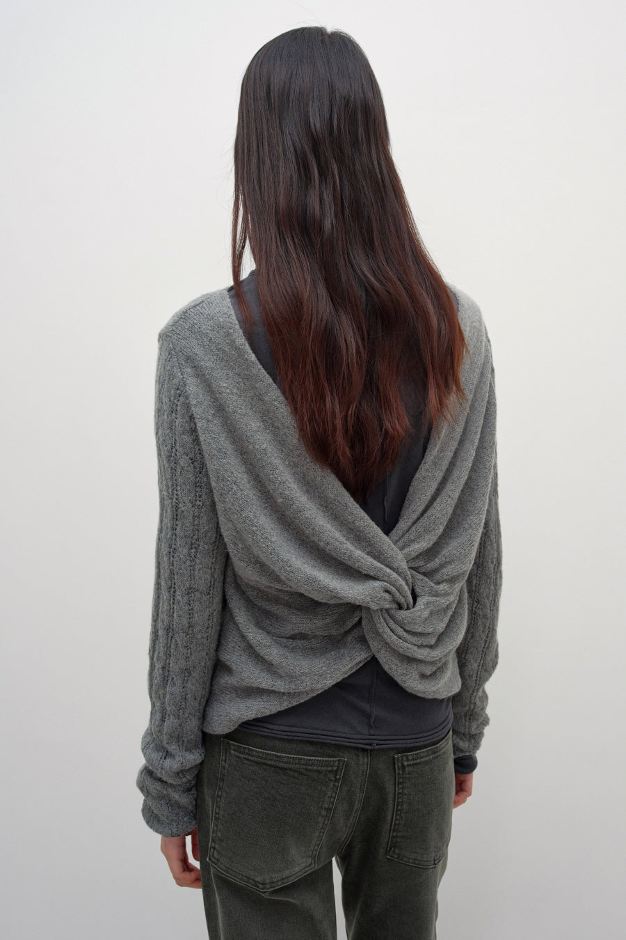 Insilence - Twist Two-Way Pullover (Grey) product image 6 | TRAB K-Fashion Australia