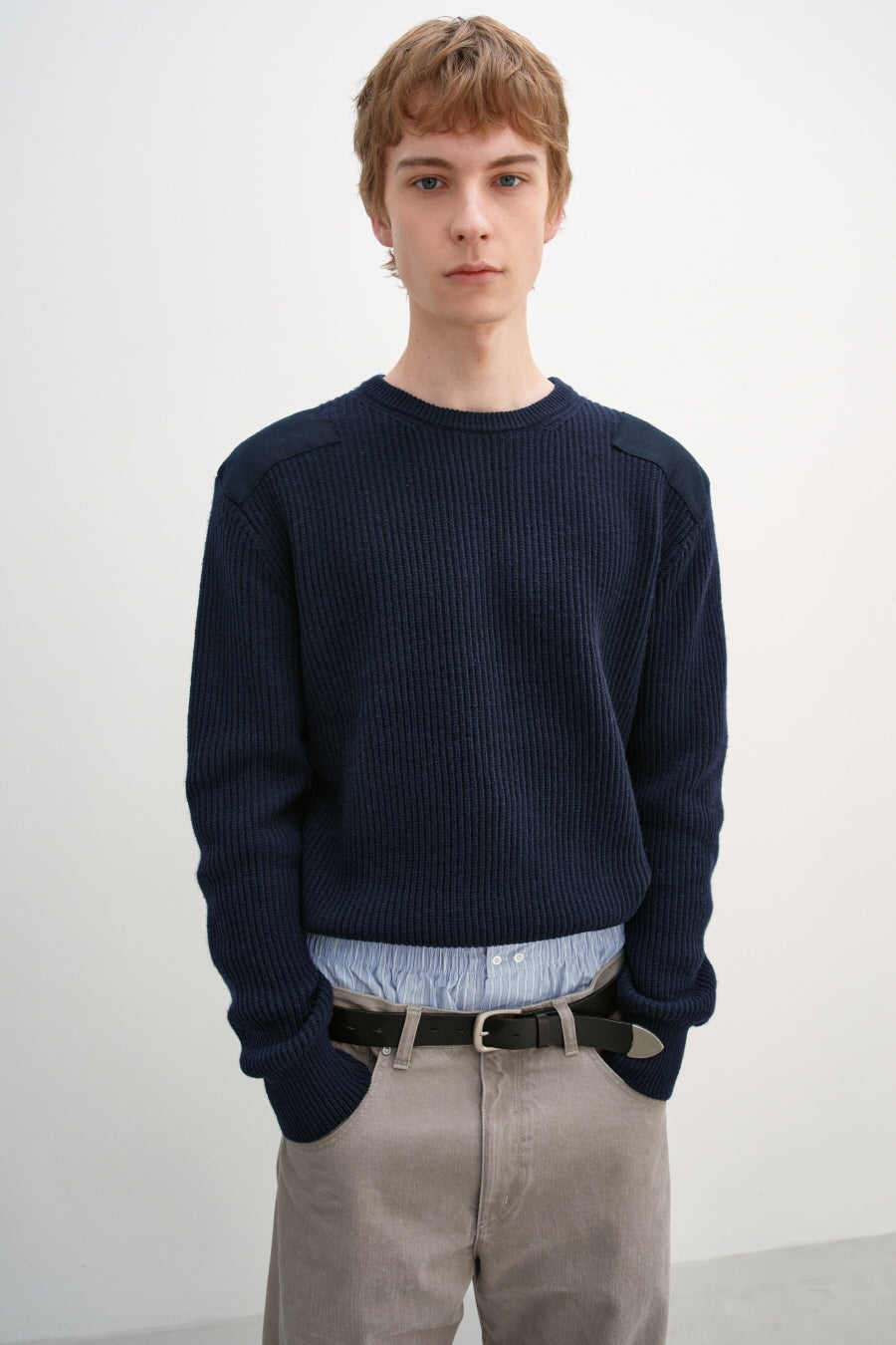 Insilence - Military Patch Pullover (Dark Navy) product image 1 | TRAB K-Fashion Australia