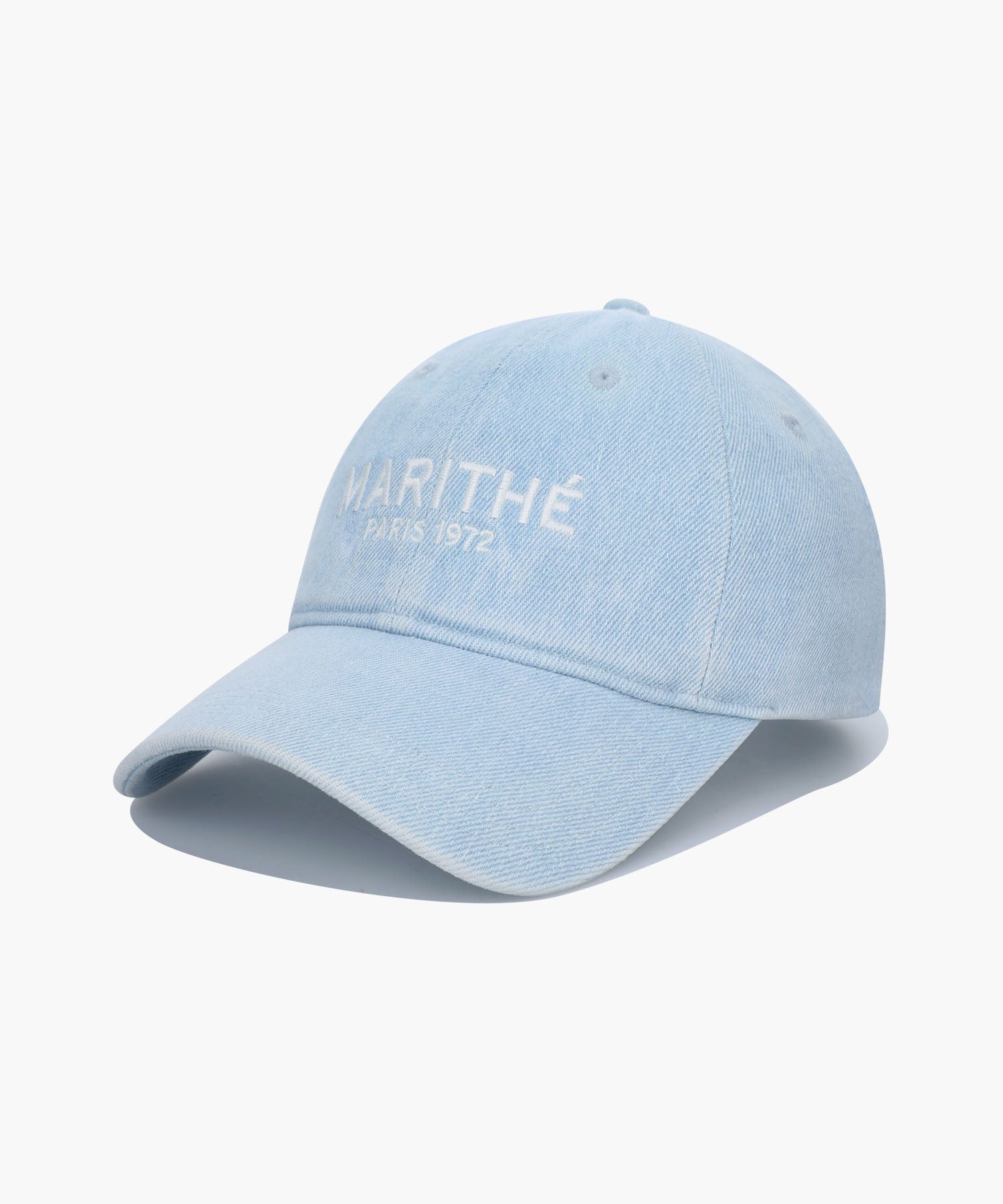 Marithe & Francois Girbaud - Denim Washing Regular Logo Ball Cap (Light Blue) product image 1 | TRAB K-Fashion Australia