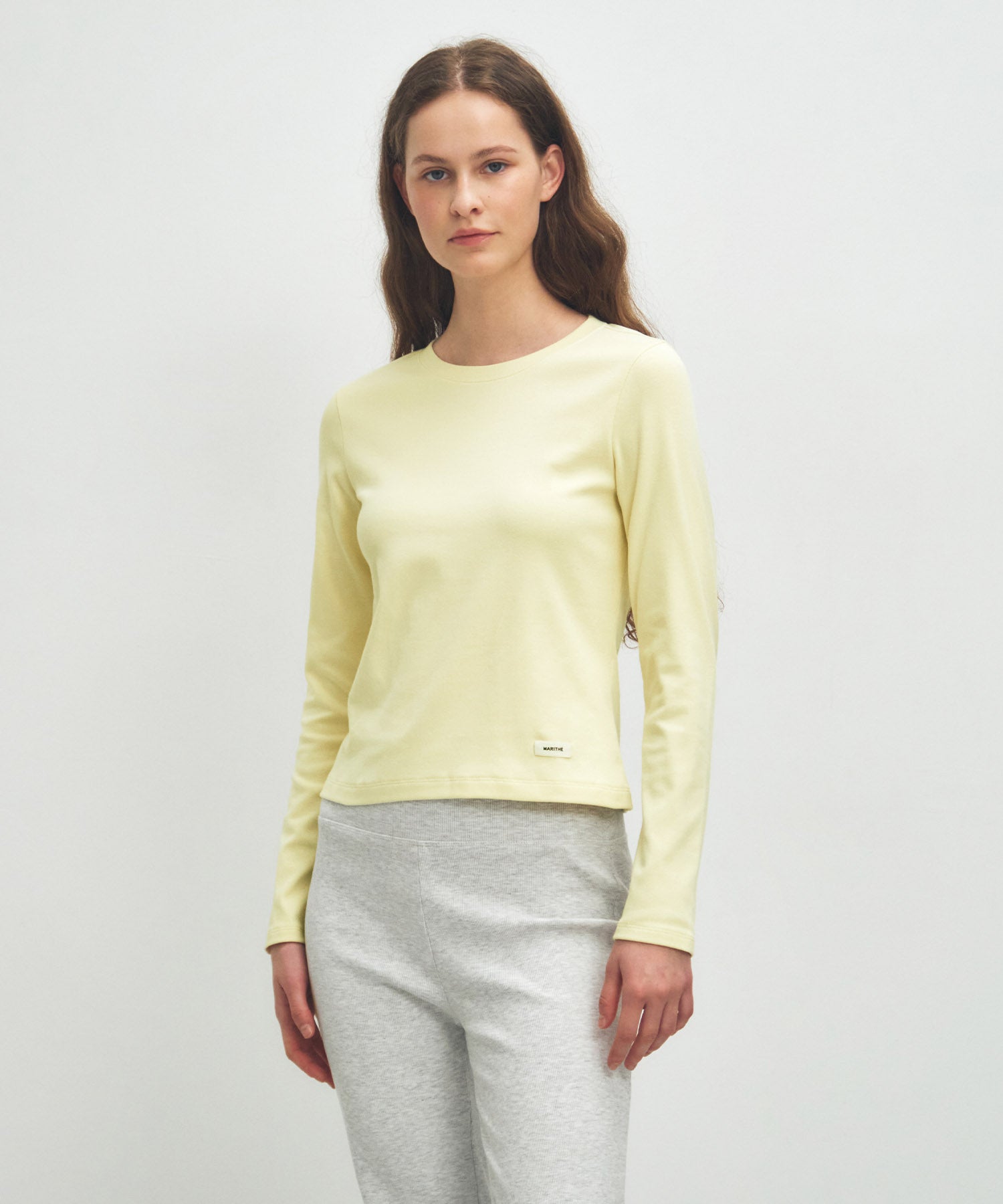 Marithe & Francois Girbaud - Basic Long Sleeve (Light Yellow) product image 1 | TRAB K-Fashion Australia