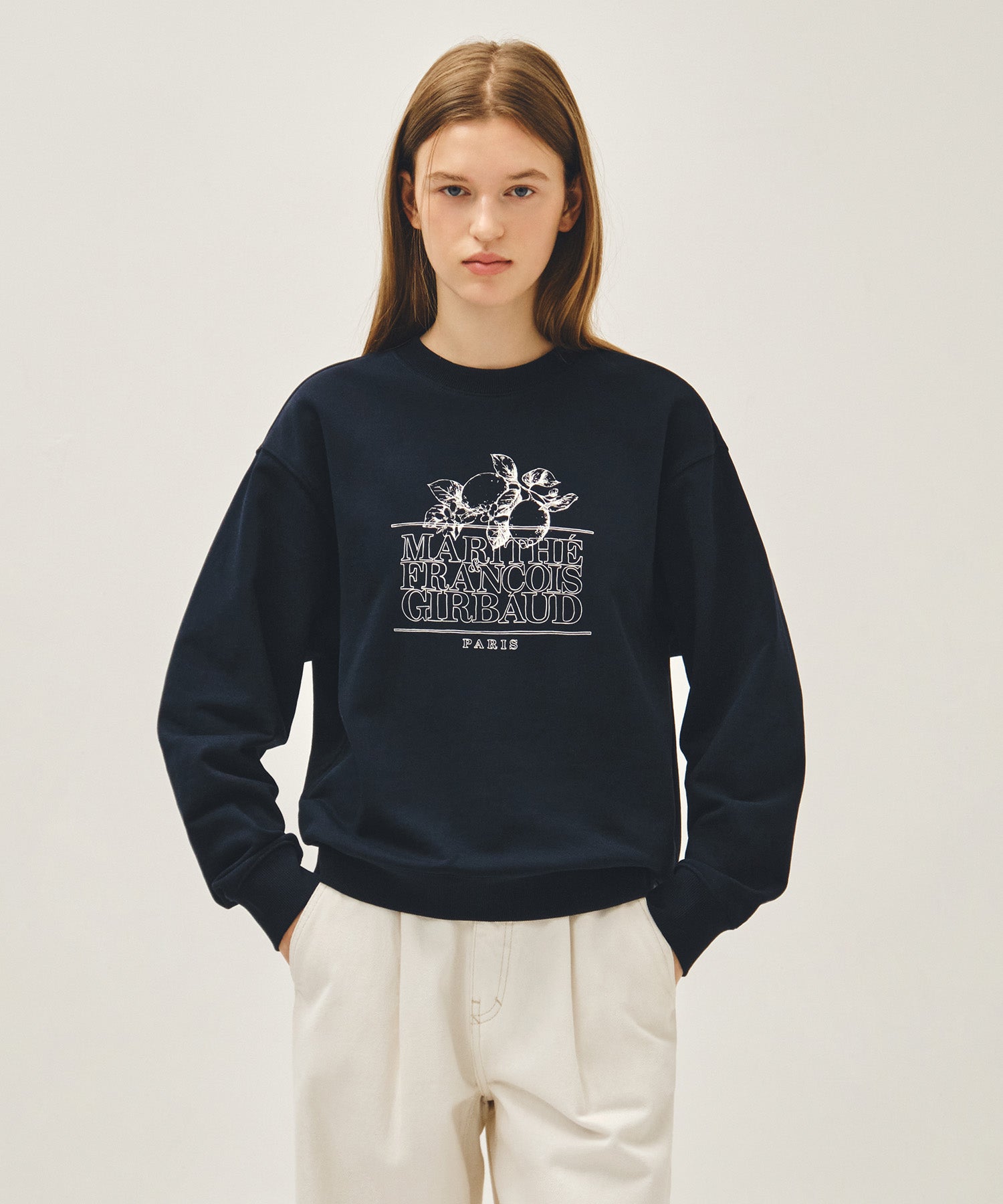 Marithe & Francois Girbaud - Lemon Classic Logo Sweatshirt (Navy) product image 4 | TRAB K-Fashion Australia