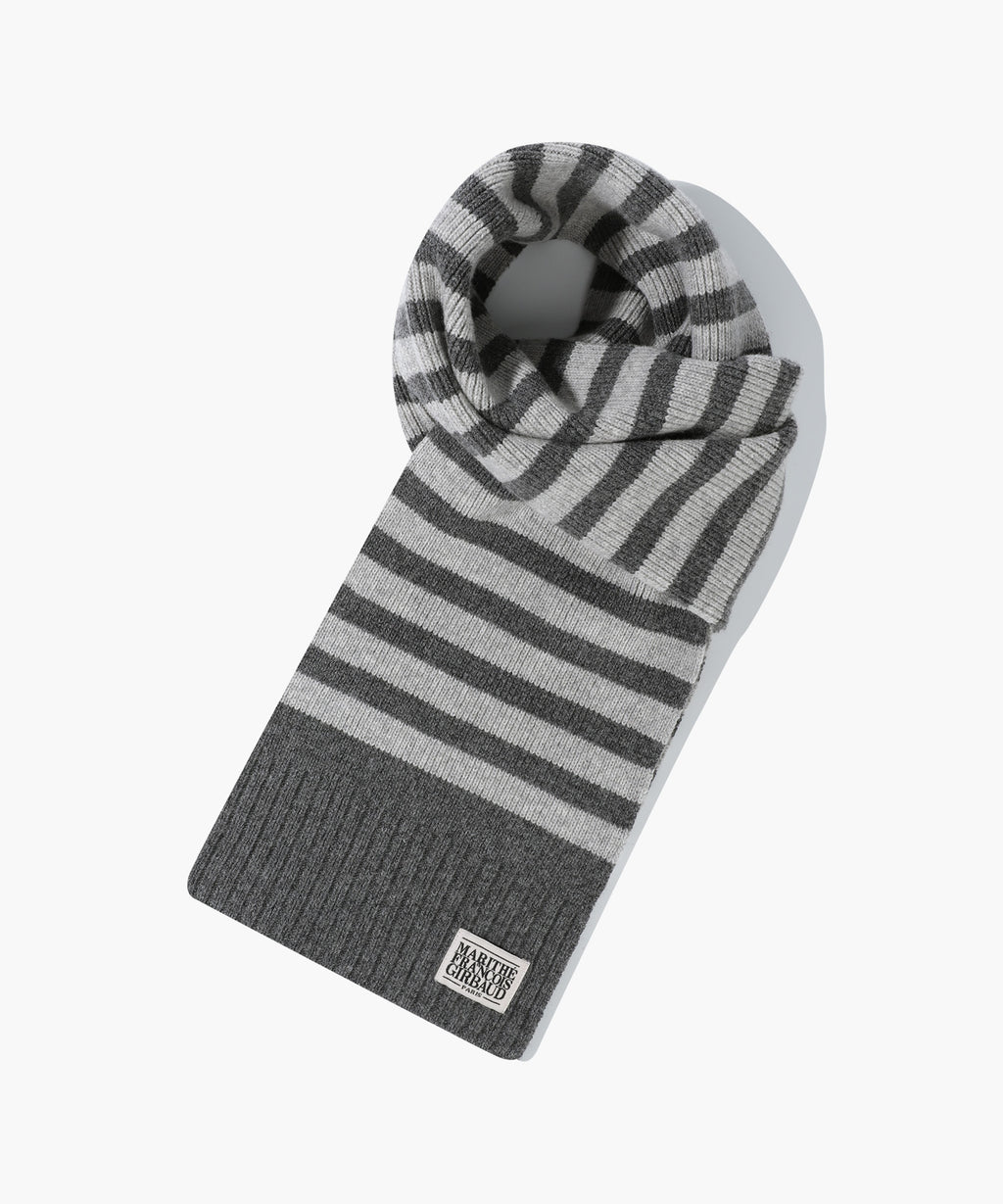 Marithe & Francois Girbaud - Classic Logo Muffler (Melange Gray) product image 1 | TRAB K-Fashion Australia