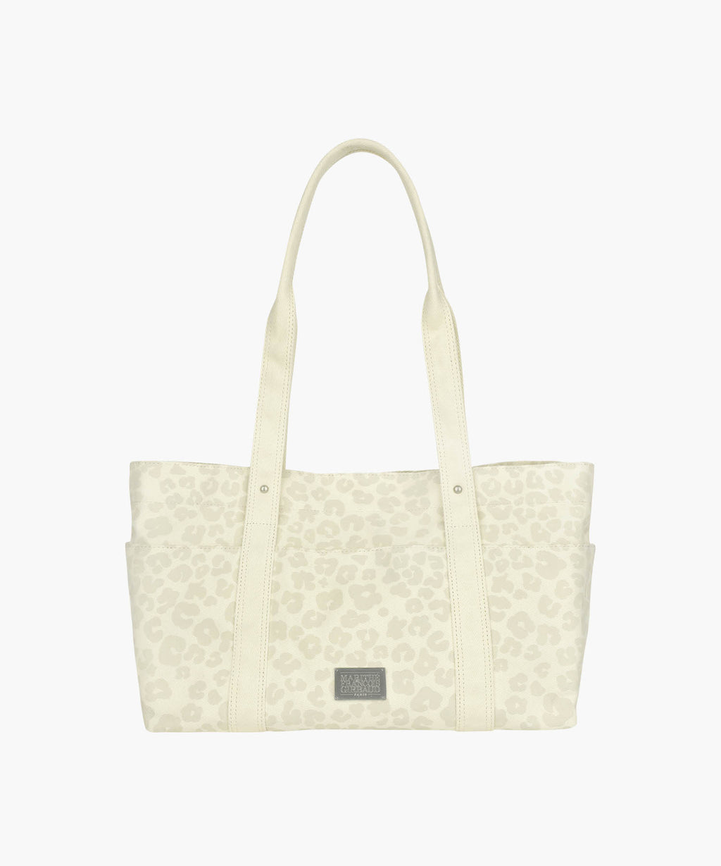 Marithe & Francois Girbaud - Classic Logo Pattern Canvas Shoulder Bag (Ivory) product image 1 | TRAB K-Fashion Australia