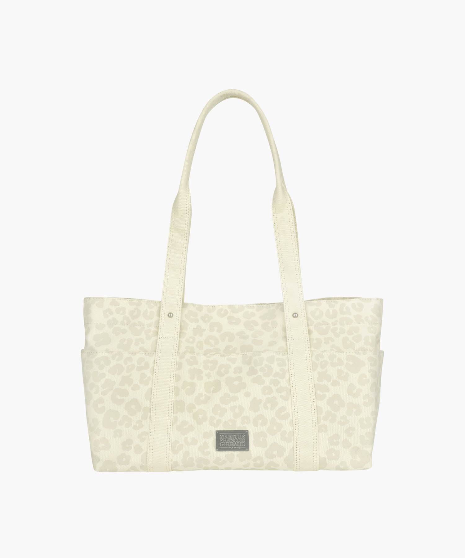 Marithe & Francois Girbaud - Classic Logo Pattern Canvas Shoulder Bag (Ivory) product image 1 | TRAB K-Fashion Australia