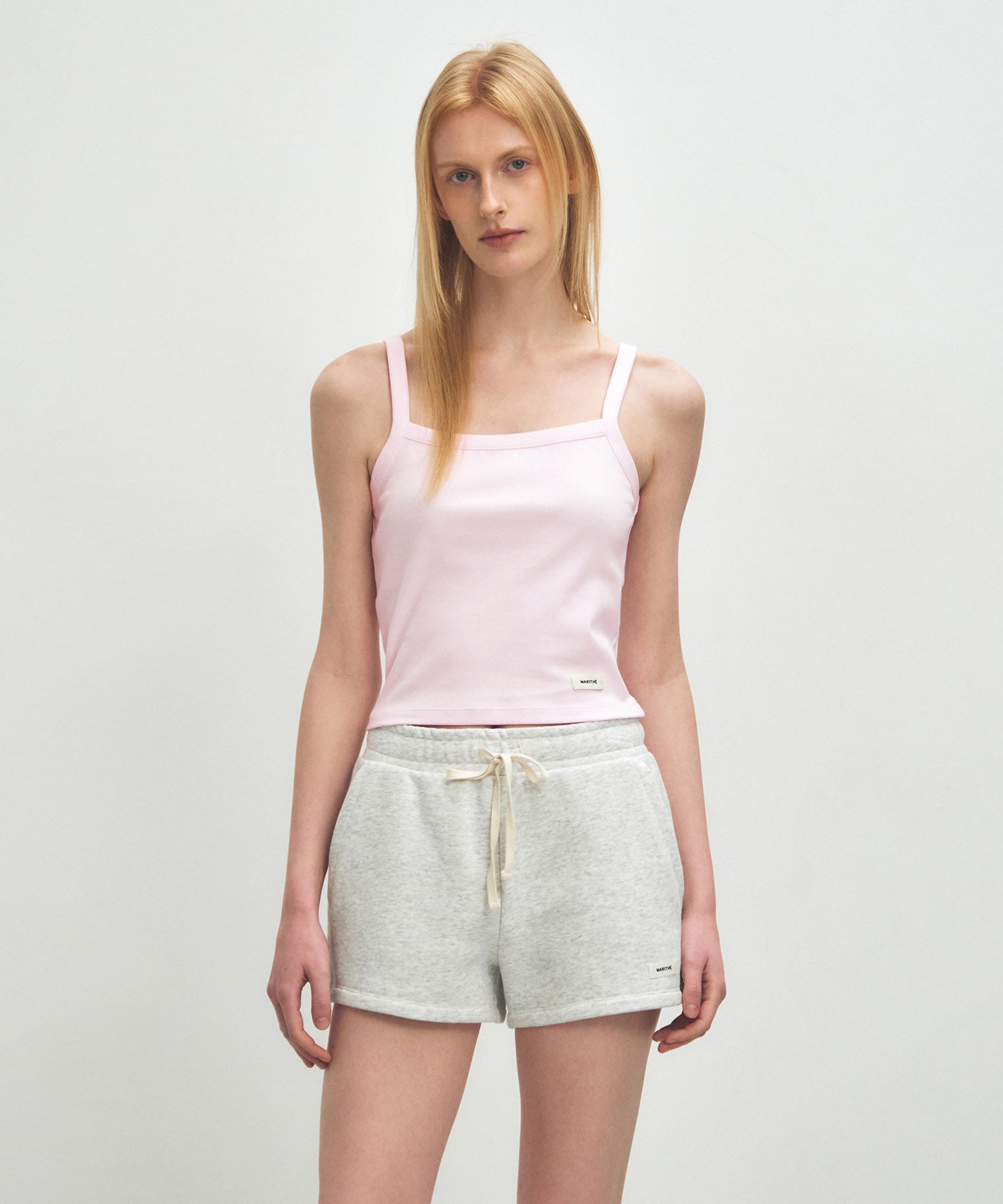 Marithe & Francois Girbaud - Basic String Crop Sleeveless (Light Pink) product image 1 | TRAB K-Fashion Australia