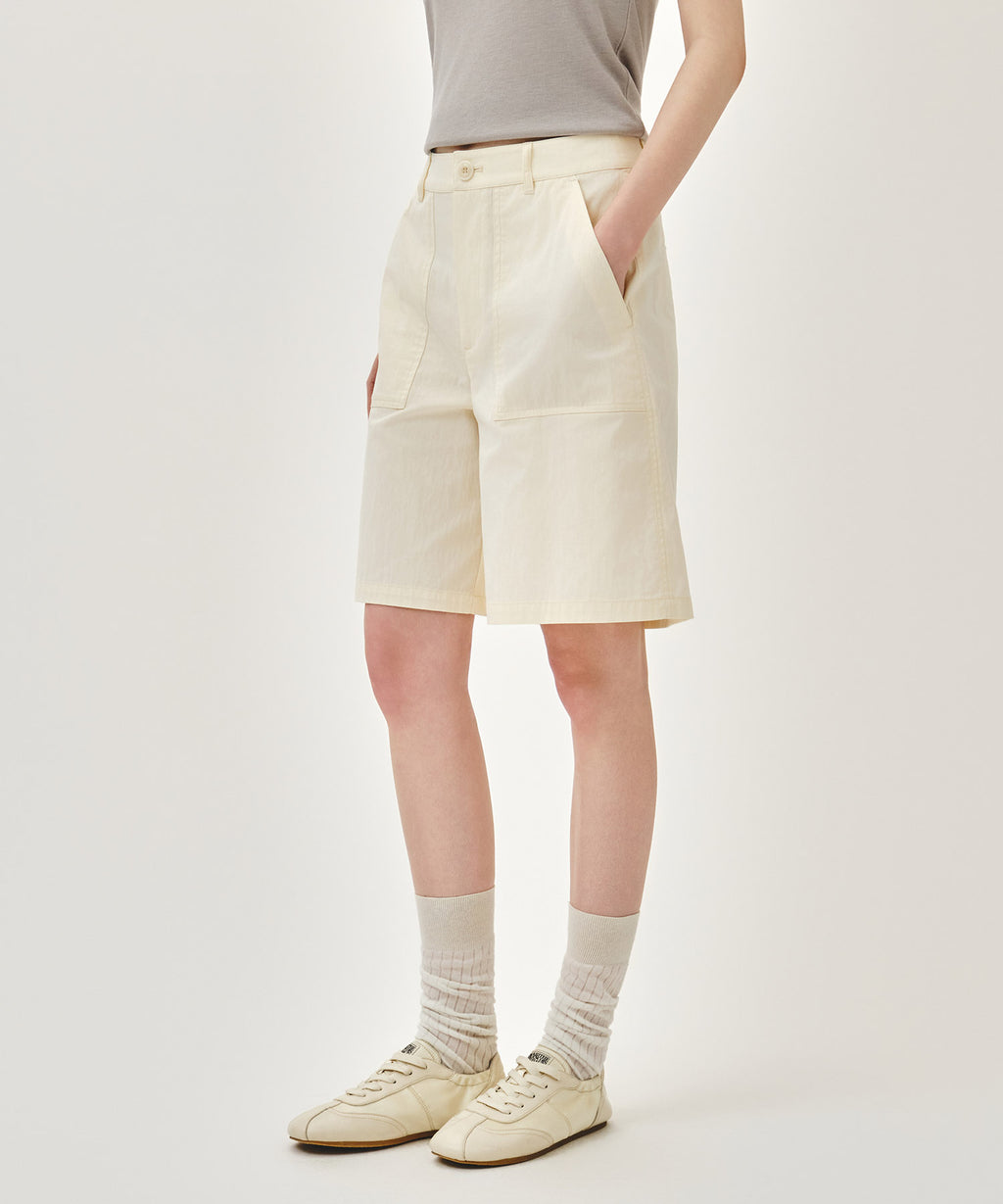 Marithe & Francois Girbaud - Bermuda Half Pants (Ivory) product image 1 | TRAB K-Fashion Australia