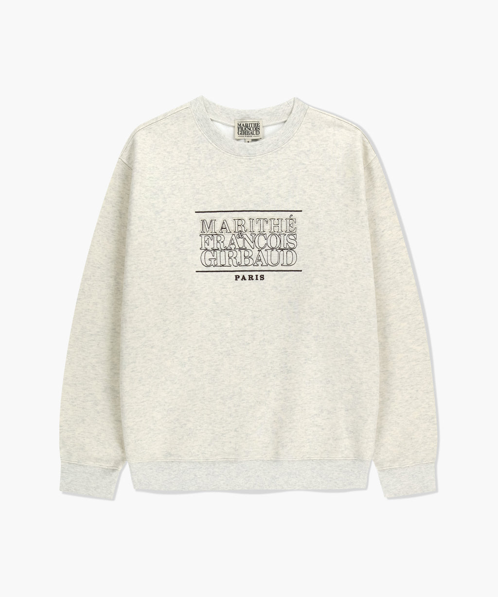 Marithe & Francois Girbaud - Stitch Classic Logo Sweatshirt (brushed) (Oatmeal) product image 1 | TRAB K-Fashion Australia