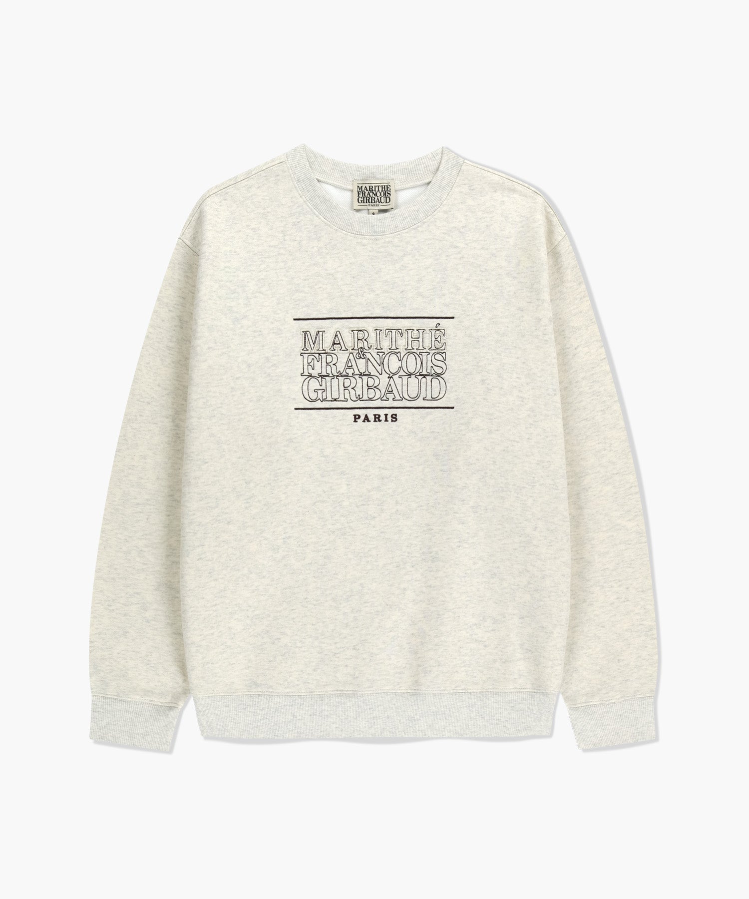 Marithe & Francois Girbaud - Stitch Classic Logo Sweatshirt (brushed) (Oatmeal) product image 1 | TRAB K-Fashion Australia