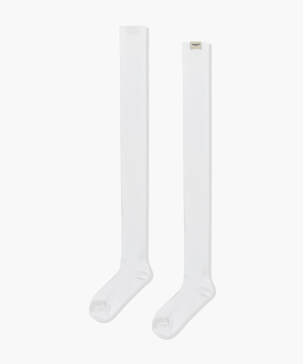 Marithe & Francois Girbaud - Over Knee Long Socks (White) product image 1 | TRAB K-Fashion Australia