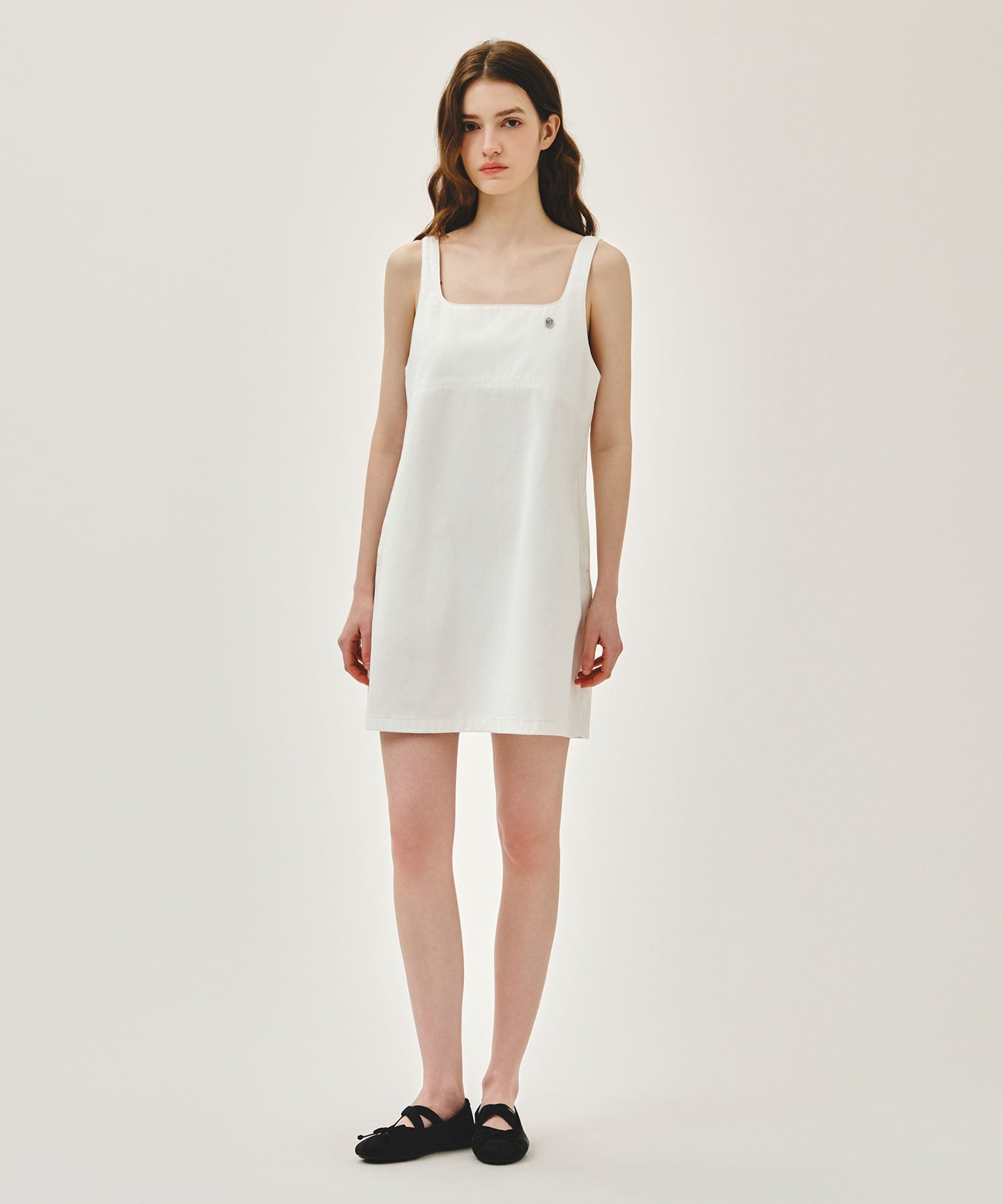 Marithe & Francois Girbaud - Denim Sleeveless Dress (Off White) product image 1 | TRAB K-Fashion Australia