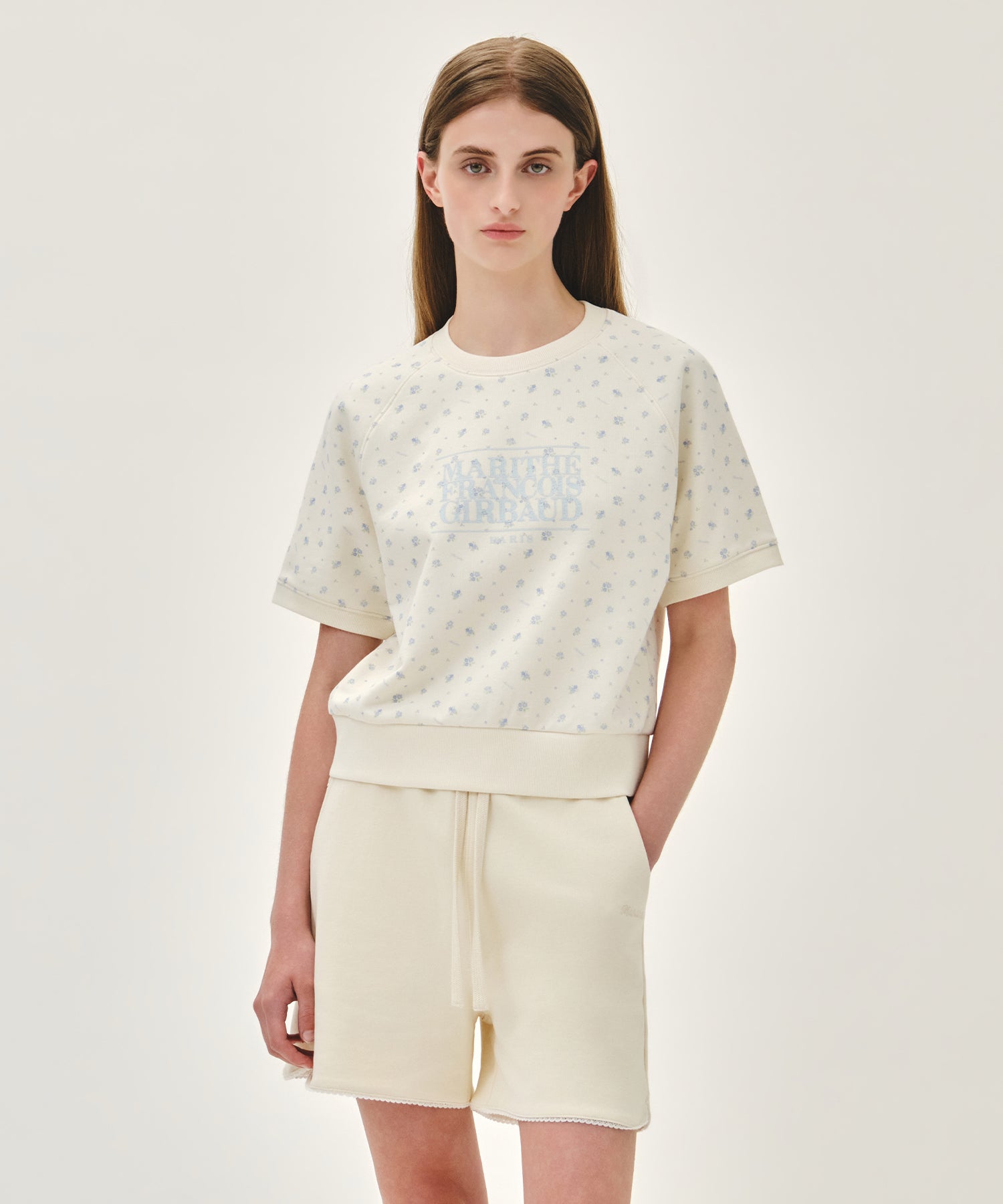 Marithe & Francois Girbaud - Vintage Classic Logo Half Sweatshirt (Flower) product image 1 | TRAB K-Fashion Australia