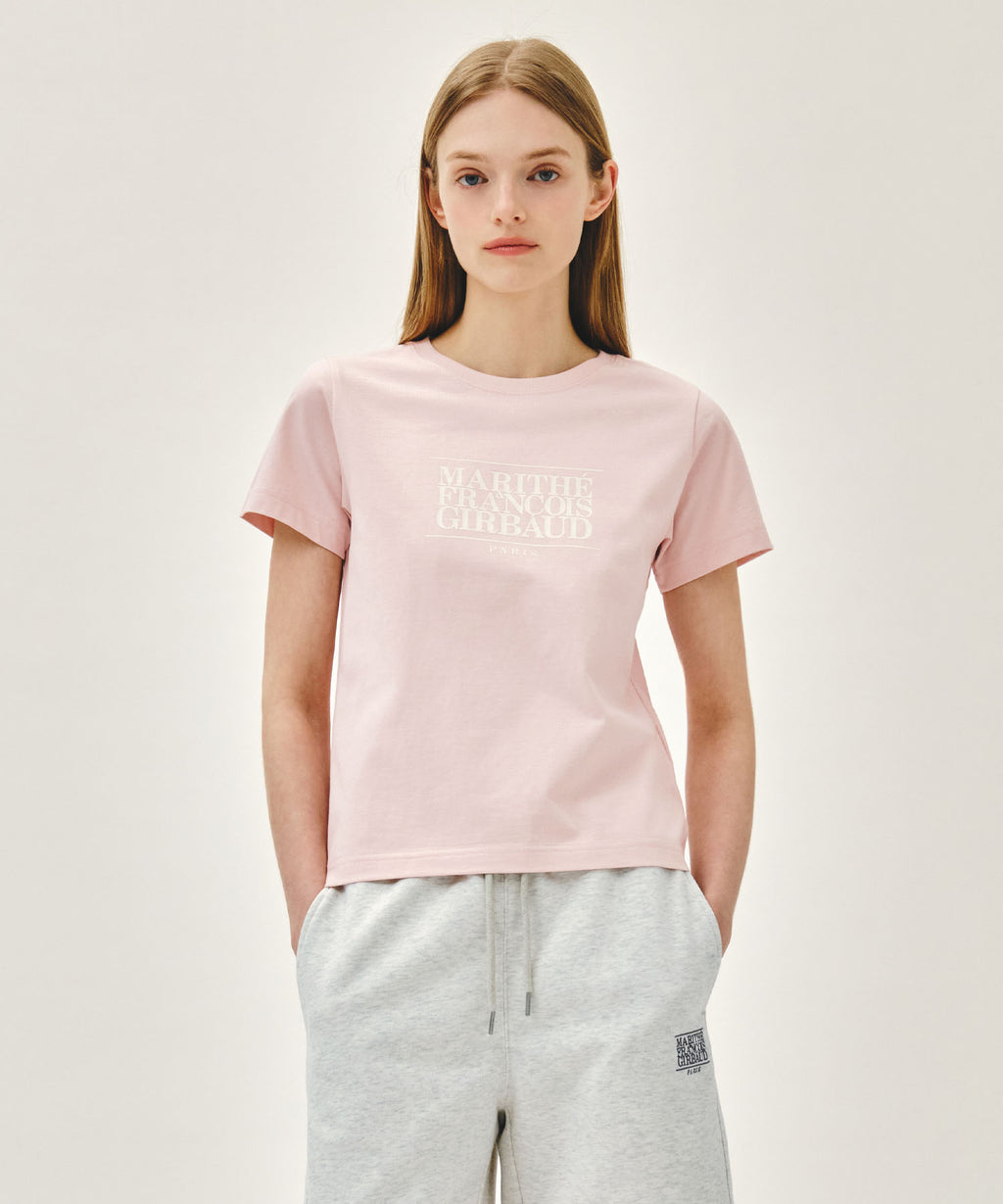 Marithe & Francois Girbaud - Classic Logo Tee (Light Pink) product image 1 | TRAB K-Fashion Australia