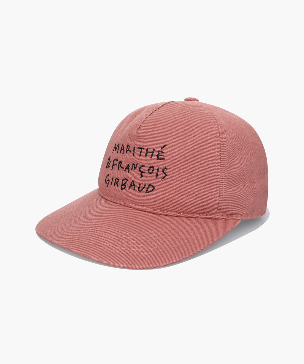 Marithe & Francois Girbaud - Doodle Typo 5panel Covered Cap (Dark Pink) product image 1 | TRAB K-Fashion Australia