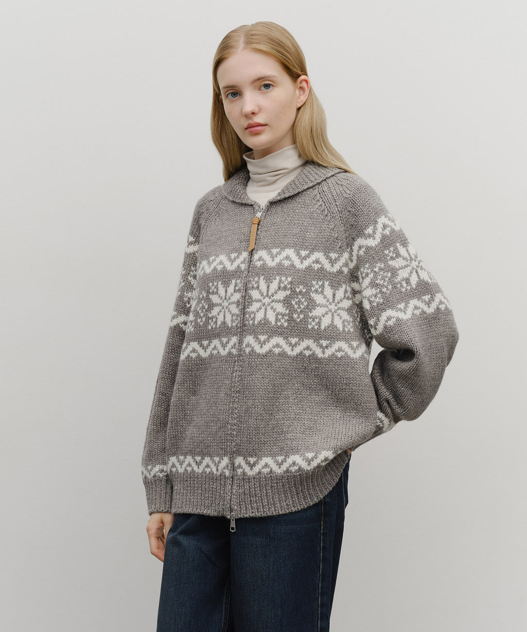 Marithe & Francois Girbaud - Nordic Cowichan Cardigan (Gray) product image 4 | TRAB K-Fashion Australia
