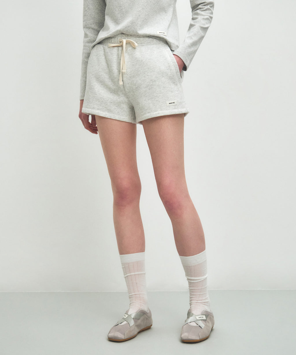 Marithe & Francois Girbaud - Basic Sweat Shorts (Light Heather Gray) product image 1 | TRAB K-Fashion Australia