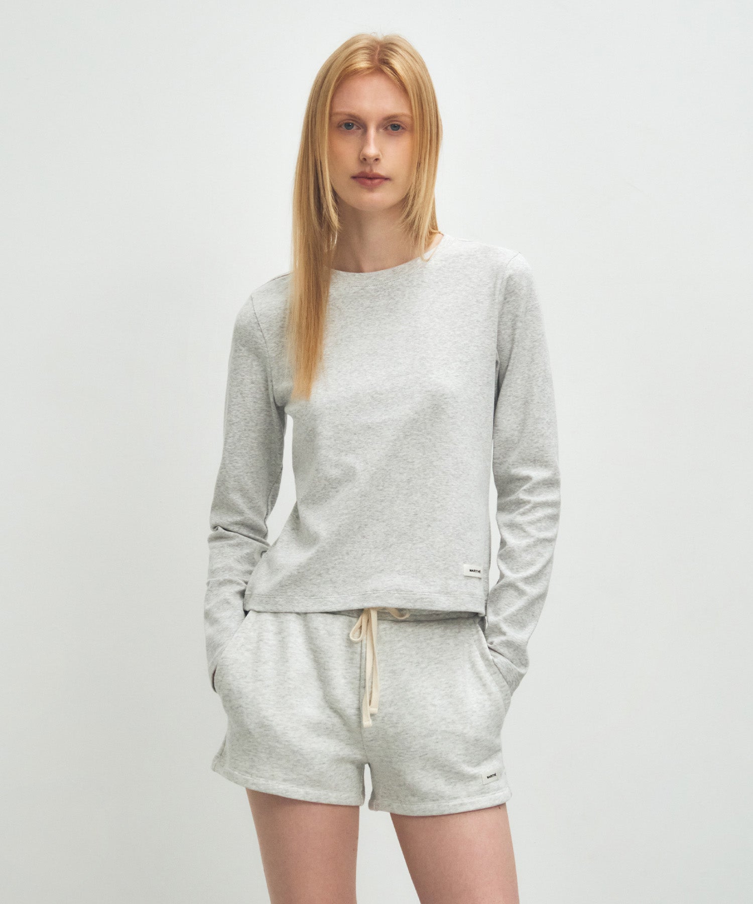 Marithe & Francois Girbaud - Basic Long Sleeve (Light Heather Gray) product image 1 | TRAB K-Fashion Australia