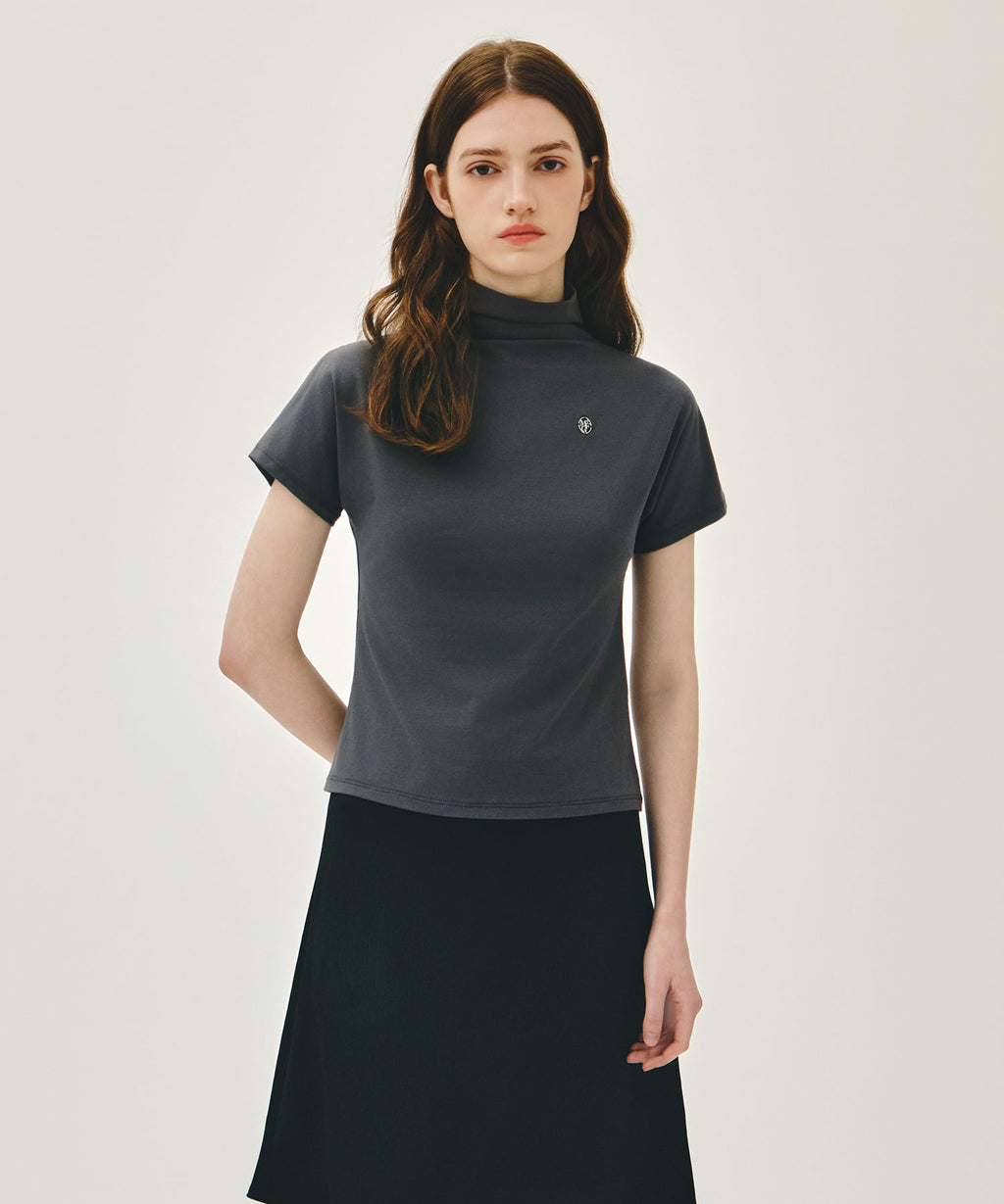 Marithe & Francois Girbaud - Half Neck Tee (Charcoal) product image 1 | TRAB K-Fashion Australia