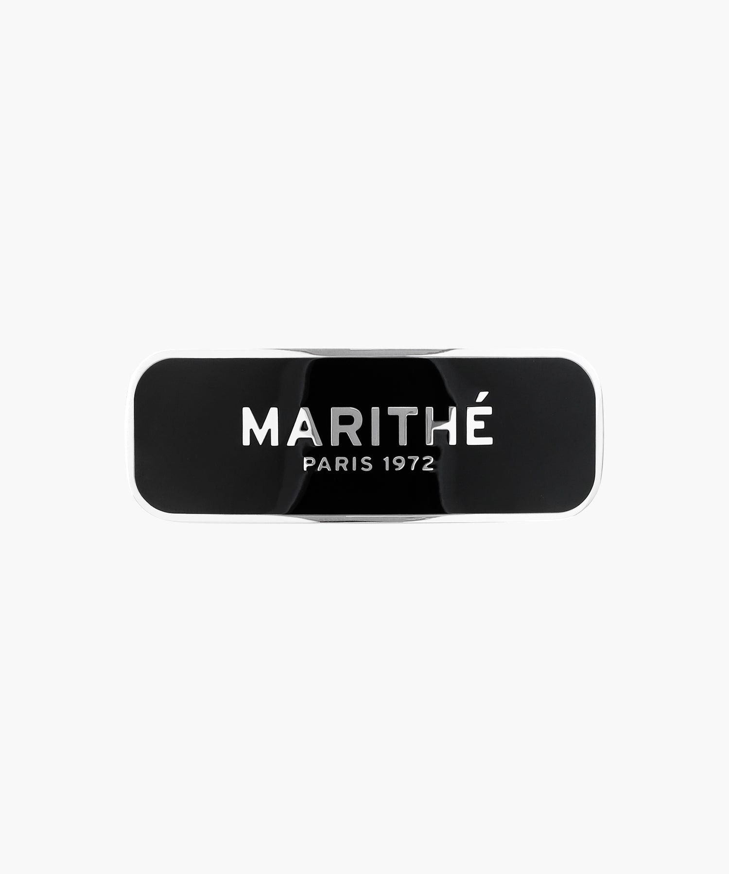 Marithe & Francois Girbaud - Regular Logo Enamel Hair Pin (Black) product image 1 | TRAB K-Fashion Australia