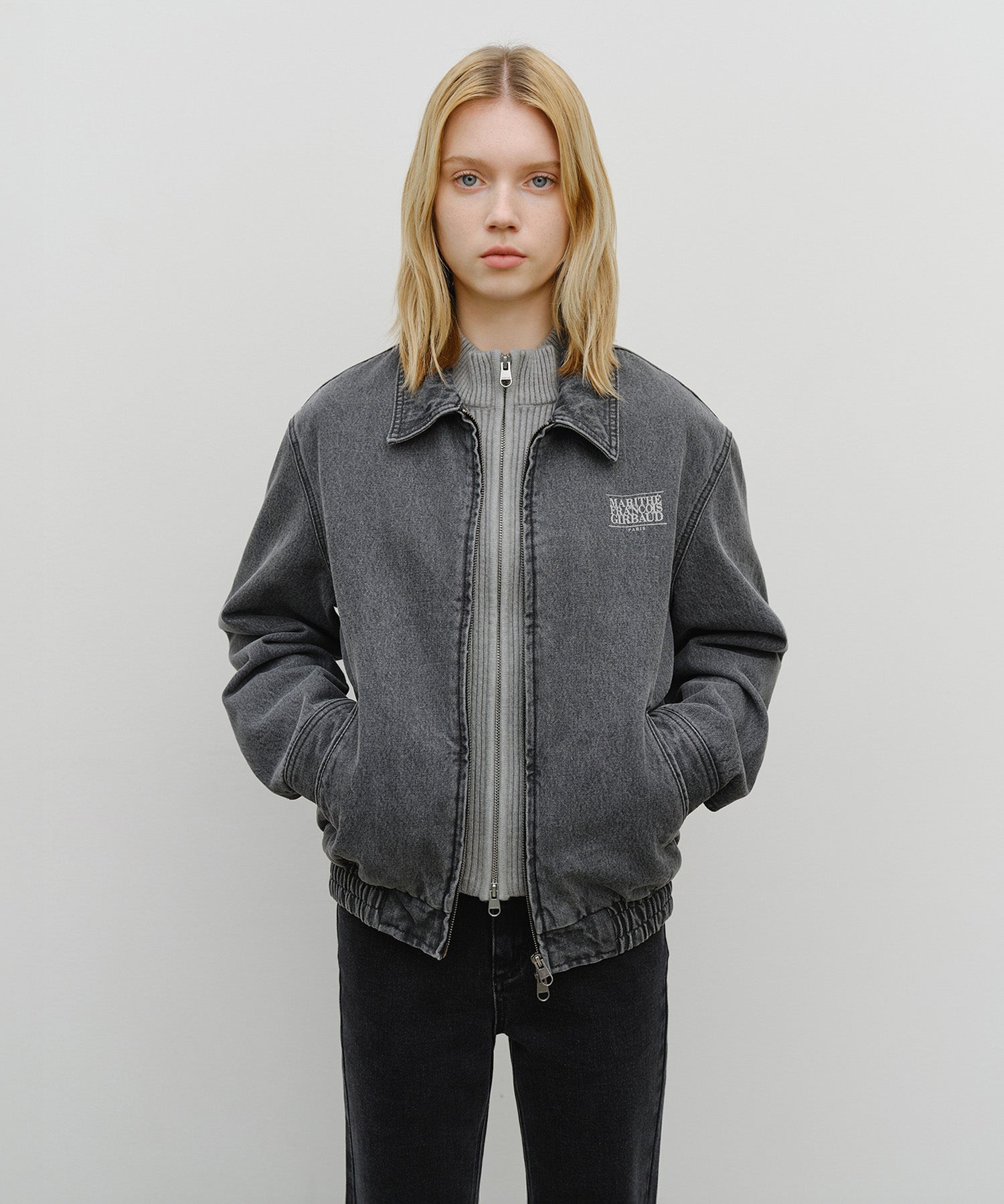 Marithe & Francois Girbaud - Denim Blouson Jacket (Gray) product image 3 | TRAB K-Fashion Australia