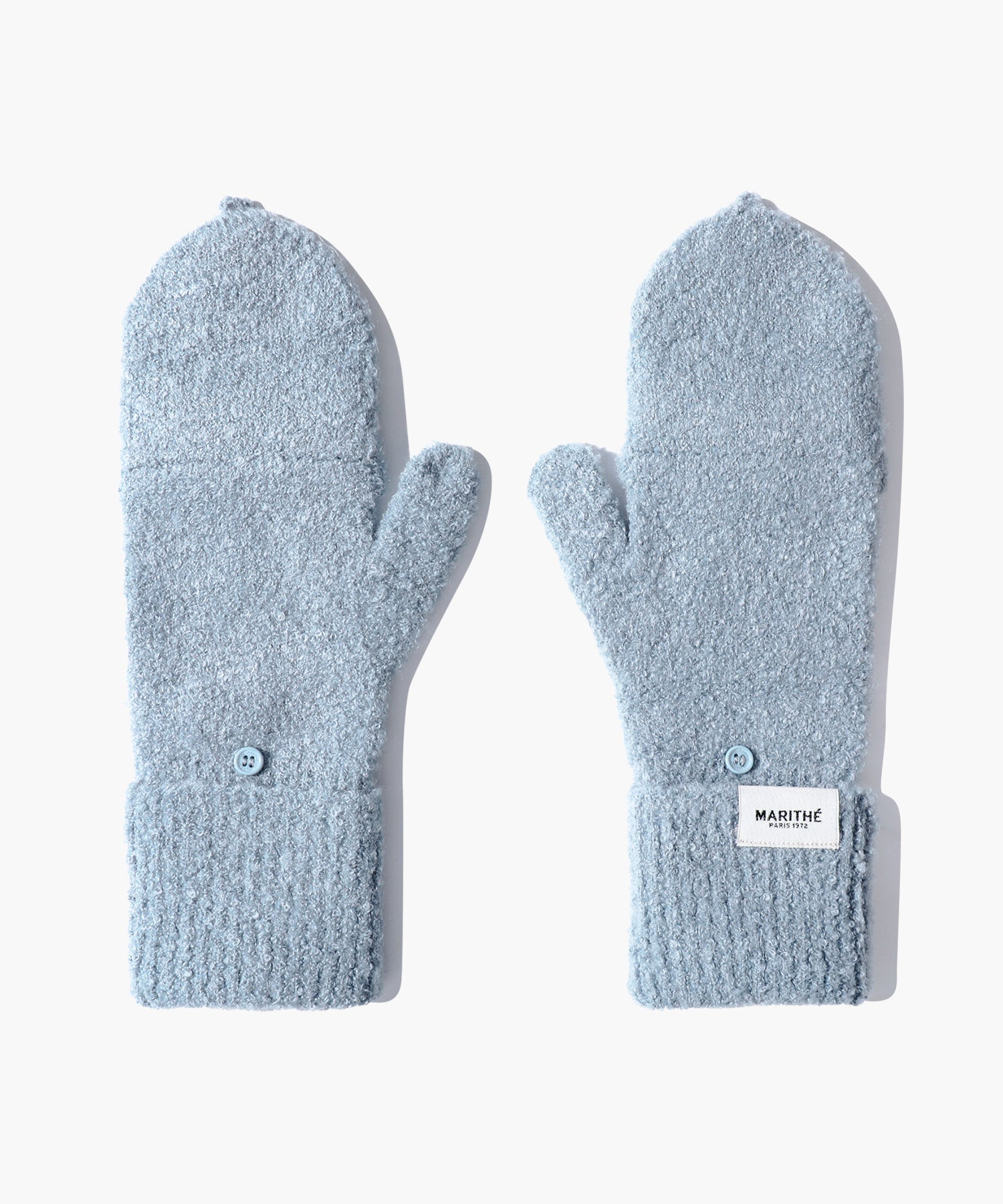 Marithe & Francois Girbaud - Regular Logo Mittens (Ash Blue) product image 1 | TRAB K-Fashion Australia