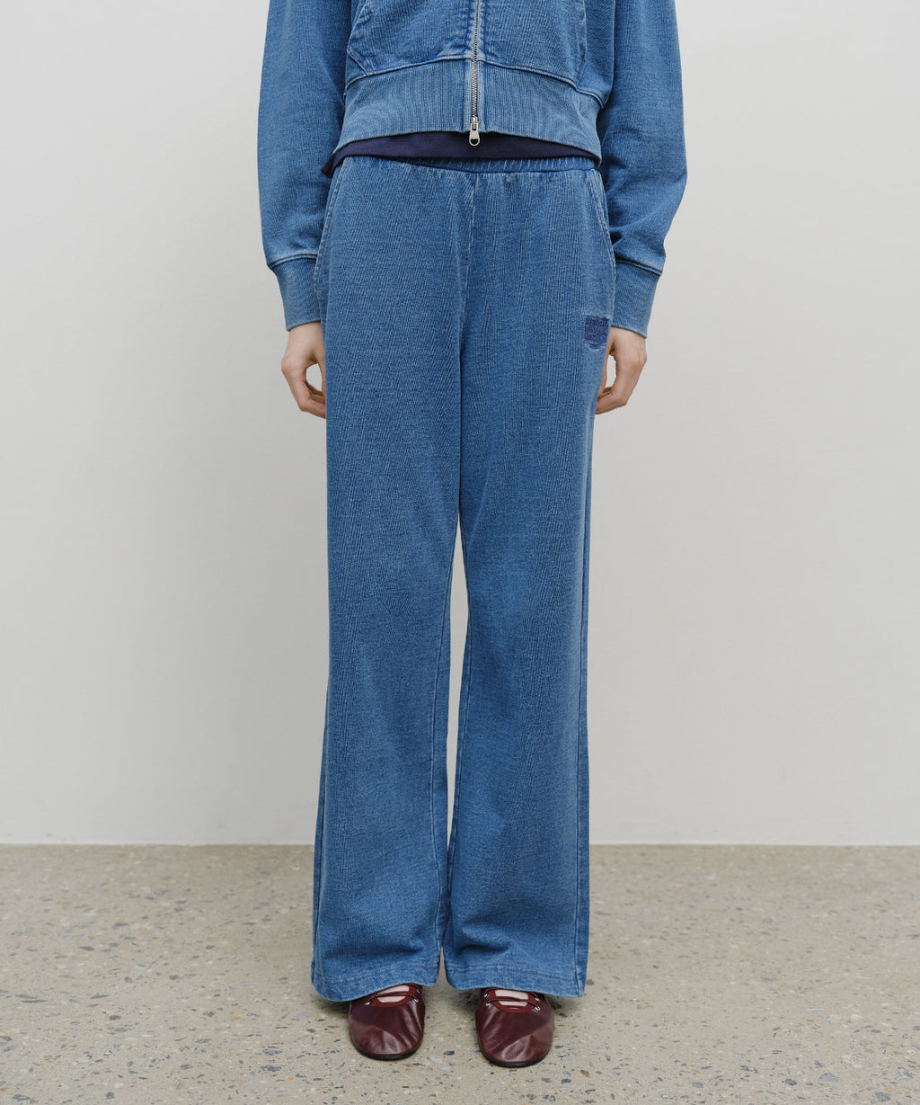 Marithe & Francois Girbaud - Embroidery Classic Logo Sweat Pants (Blue) product image 1 | TRAB K-Fashion Australia