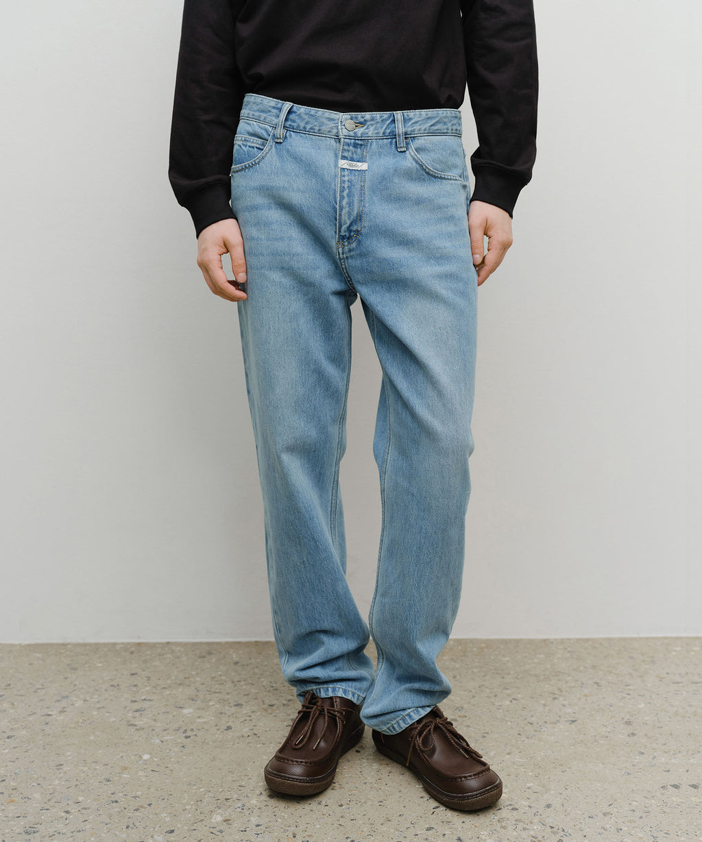 Marithe & Francois Girbaud - Slim Straight Denim Pants (Light Blue) product image 1 | TRAB K-Fashion Australia