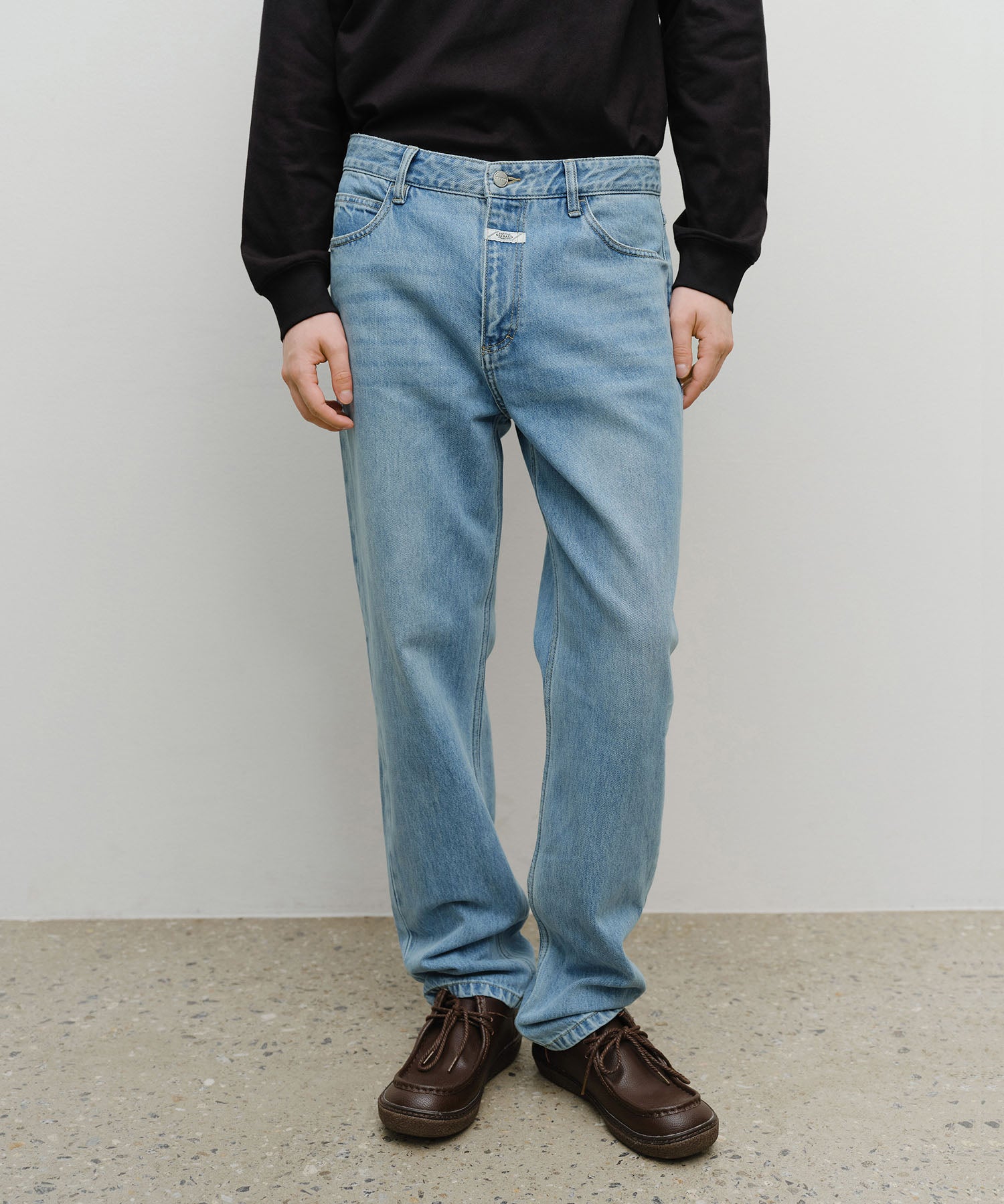 Marithe & Francois Girbaud - Slim Straight Denim Pants (Light Blue) product image 1 | TRAB K-Fashion Australia